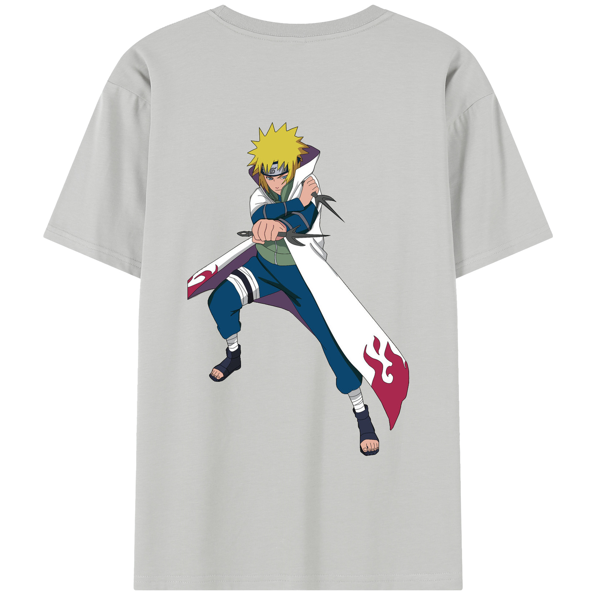 （画像用） NARUTO -ナルト- 波風 ミナト Namikaze Minato レディース半袖Tシャツ(バックプリント)