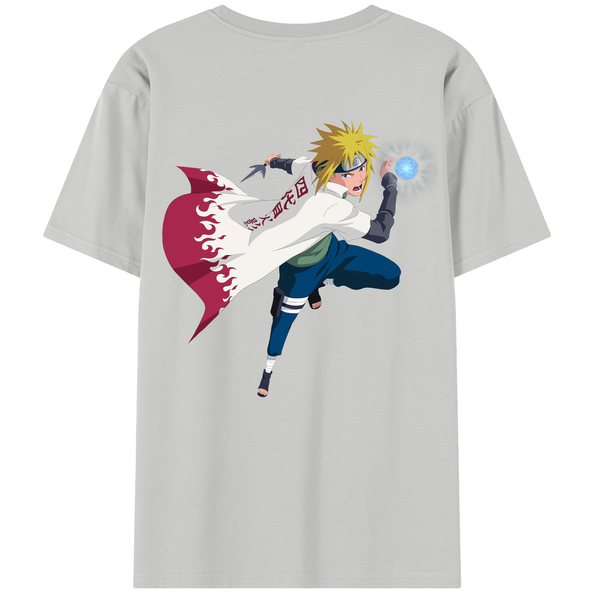 （画像用） NARUTO -ナルト- 波風 ミナト Namikaze Minato レディース半袖Tシャツ(バックプリント)