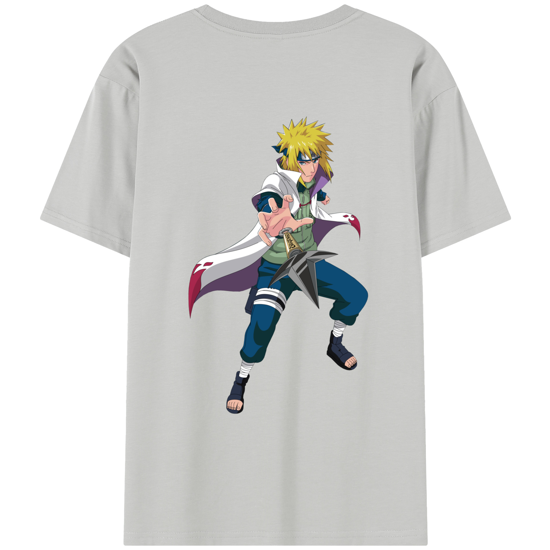 （画像用） NARUTO -ナルト- 波風 ミナト Namikaze Minato レディース半袖Tシャツ(バックプリント)