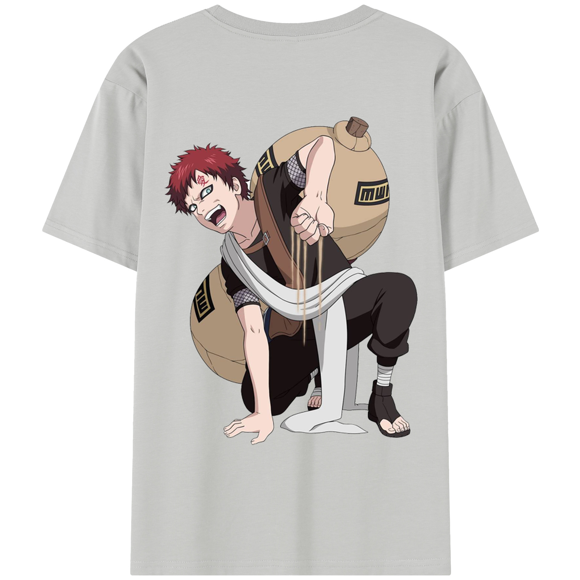 （画像用） NARUTO -ナルト- ガアラ Gaara レディース半袖Tシャツ(バックプリント)
