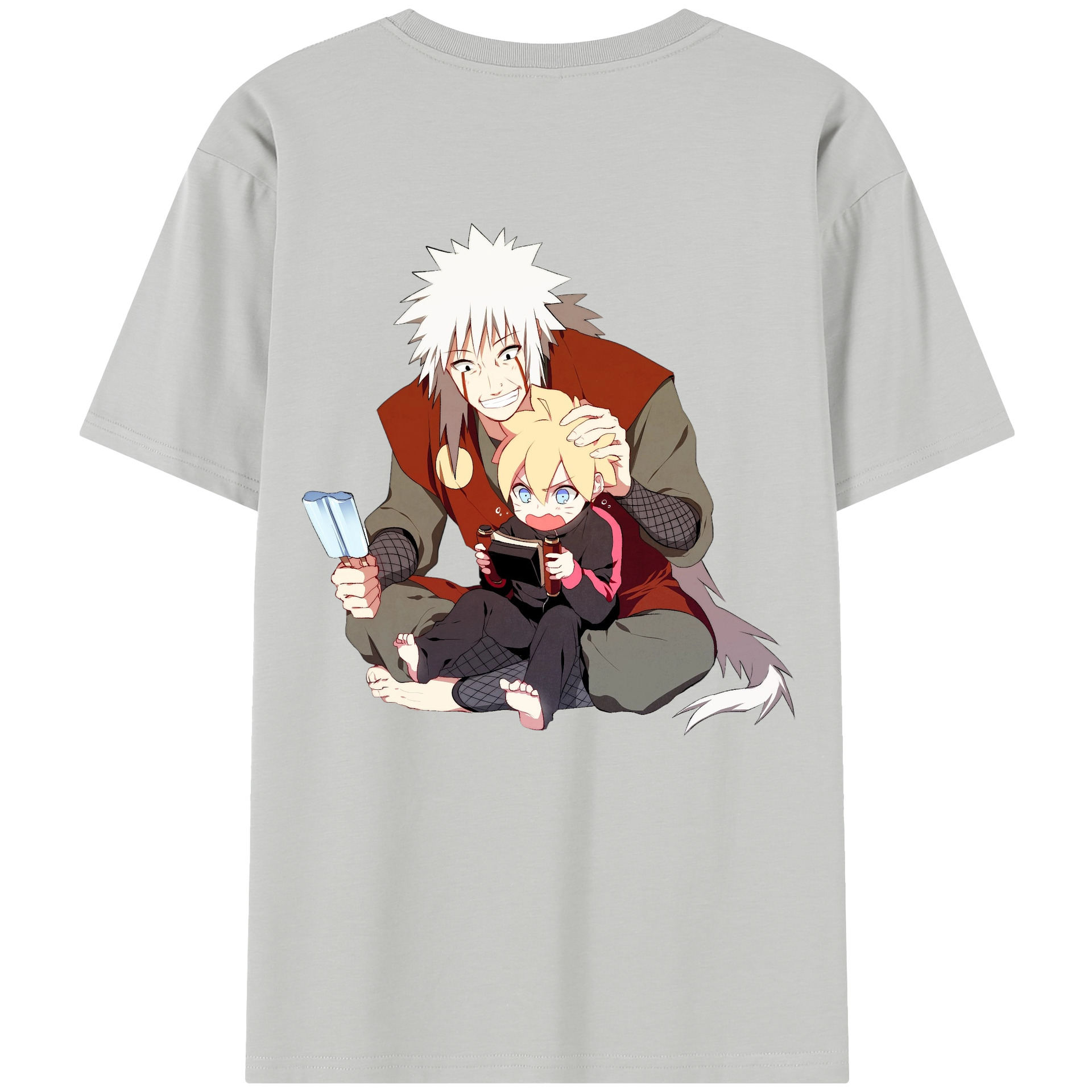 （画像用） NARUTO -ナルト- 自来也（じらいや） Jiraiya レディース半袖Tシャツ(バックプリント)