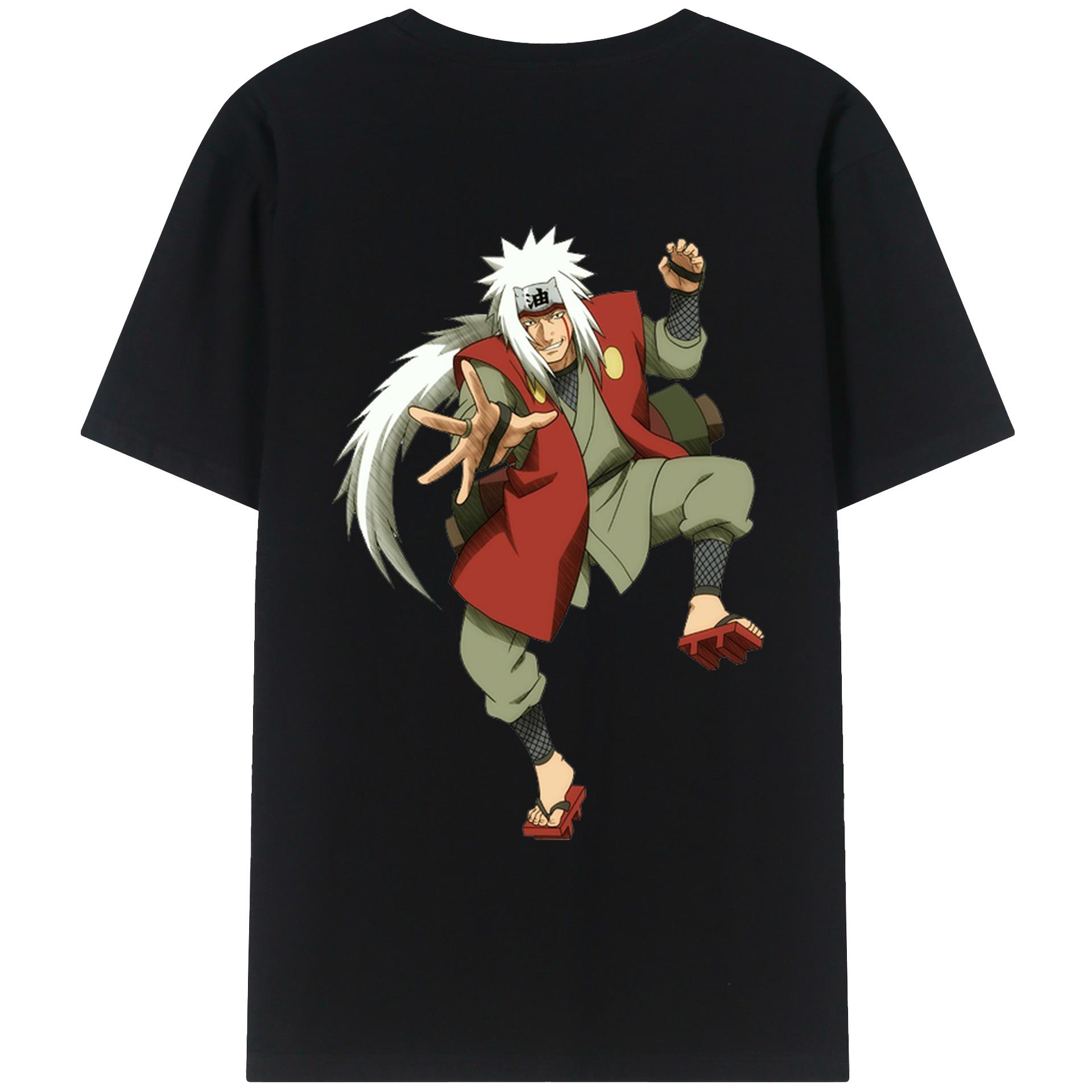 （画像用） NARUTO -ナルト- 自来也（じらいや） Jiraiya レディース半袖Tシャツ(バックプリント)
