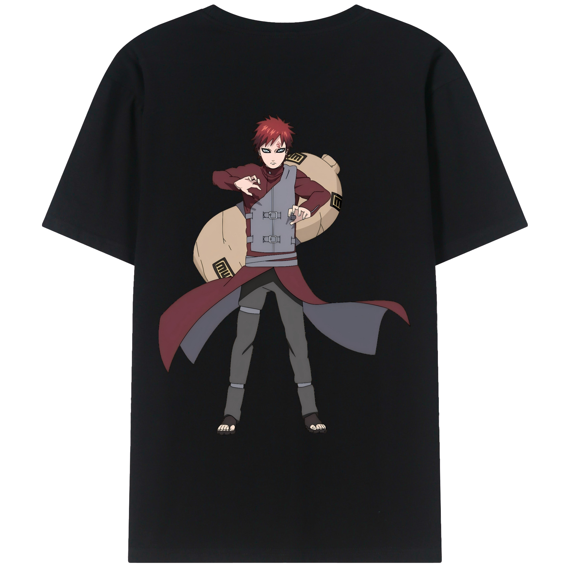 （画像用） NARUTO -ナルト- ガアラ Gaara レディース半袖Tシャツ(バックプリント)