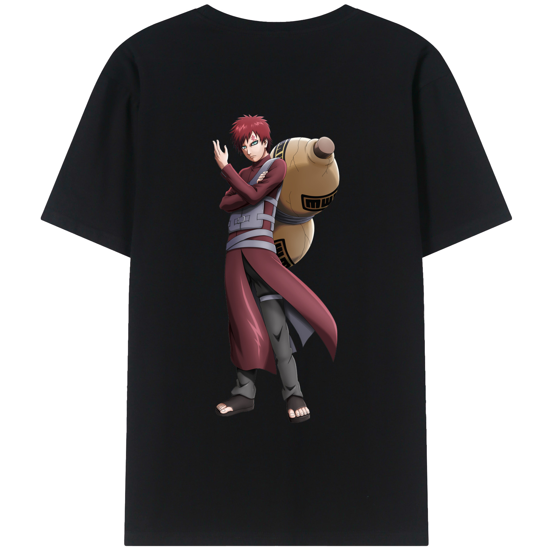 （画像用） NARUTO -ナルト- ガアラ Gaara レディース半袖Tシャツ(バックプリント)