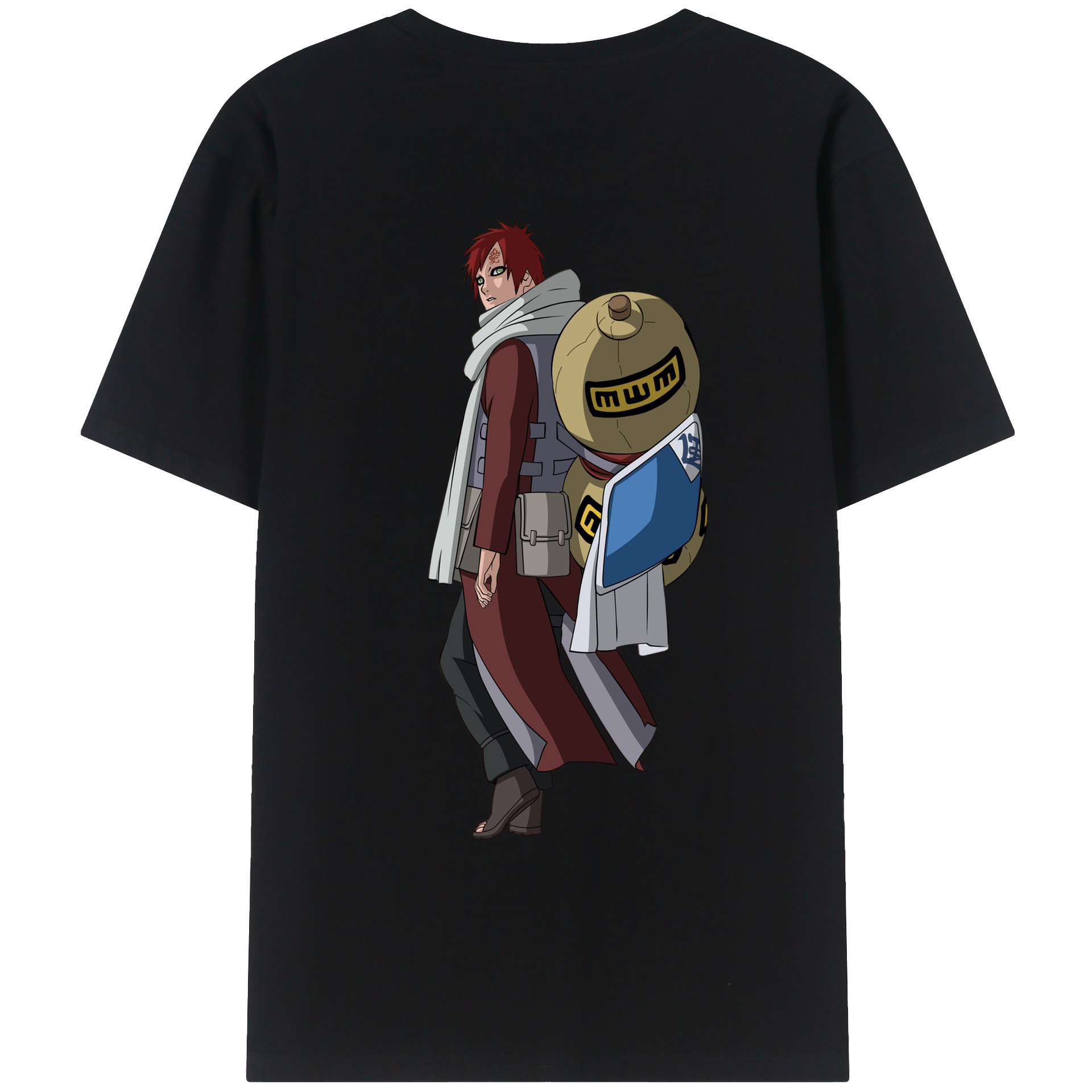 （画像用） NARUTO -ナルト- ガアラ Gaara レディース半袖Tシャツ(バックプリント)