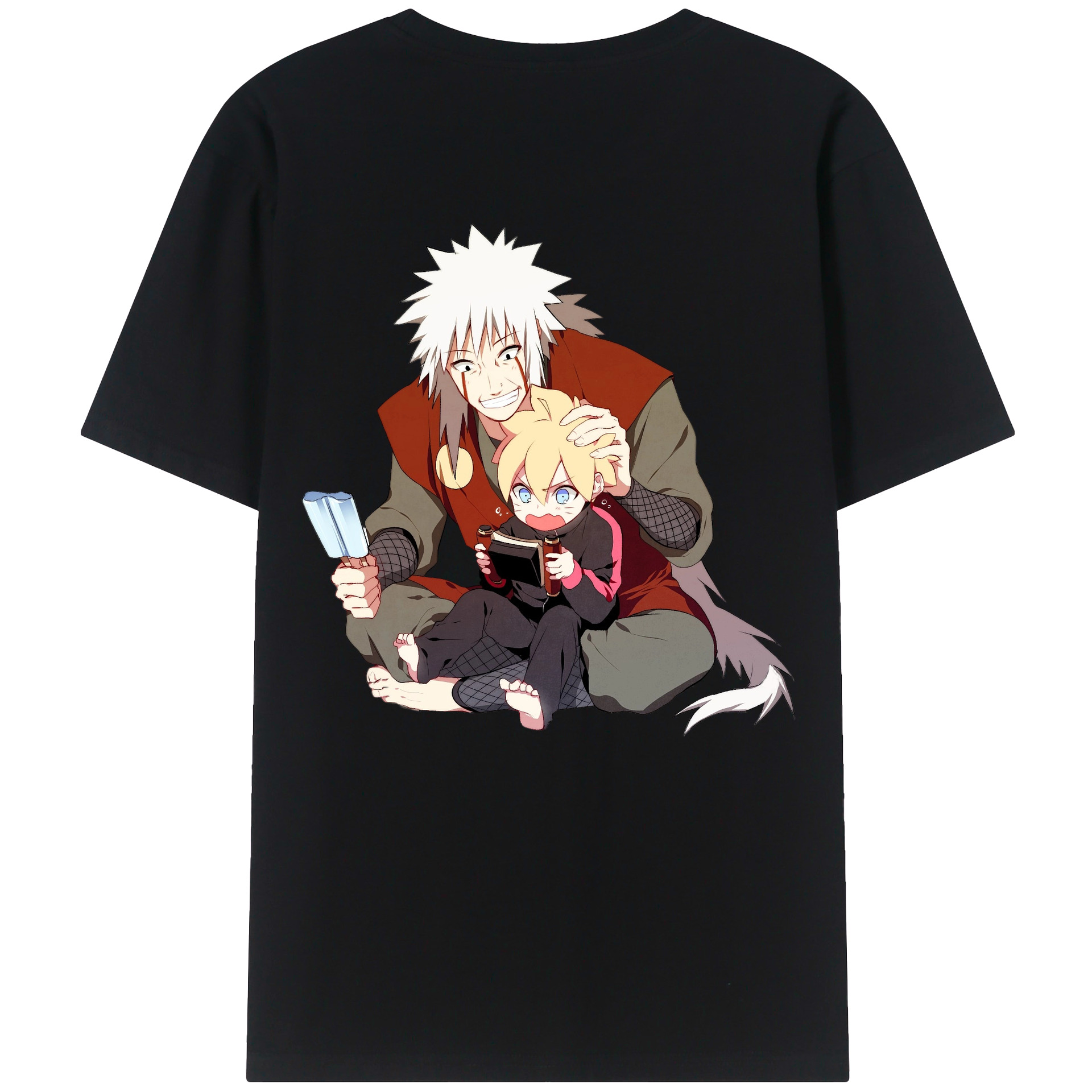 （画像用） NARUTO -ナルト- 自来也（じらいや） Jiraiya レディース半袖Tシャツ(バックプリント)