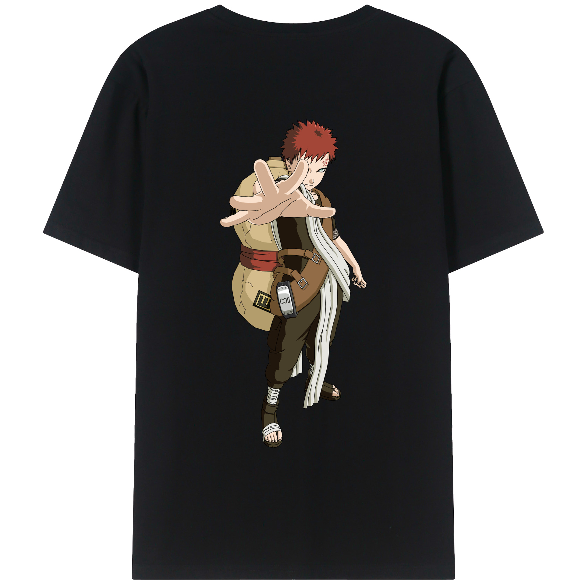 （画像用） NARUTO -ナルト- ガアラ Gaara レディース半袖Tシャツ(バックプリント)
