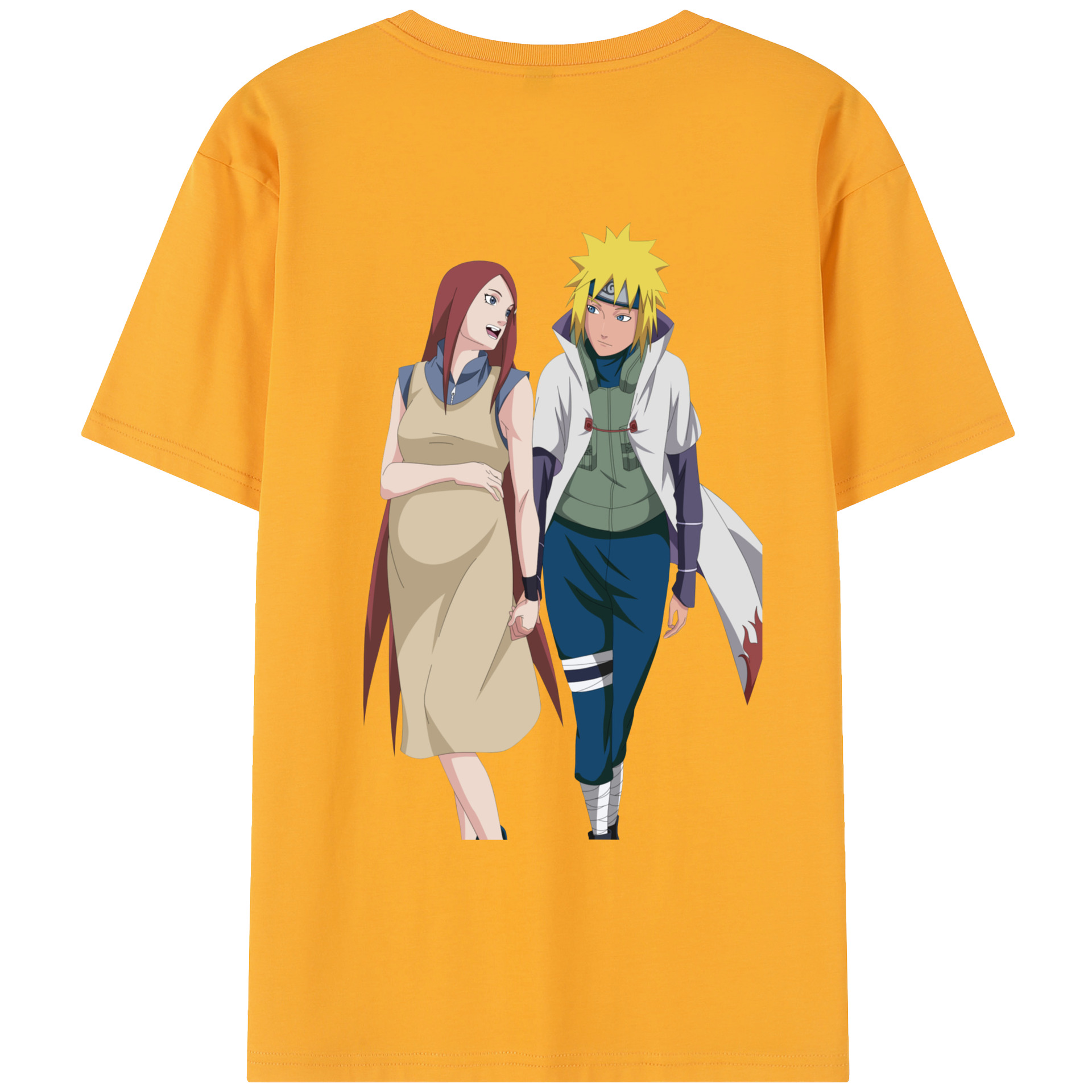 （画像用） NARUTO -ナルト- 波風 ミナト Namikaze Minato レディース半袖Tシャツ(バックプリント)