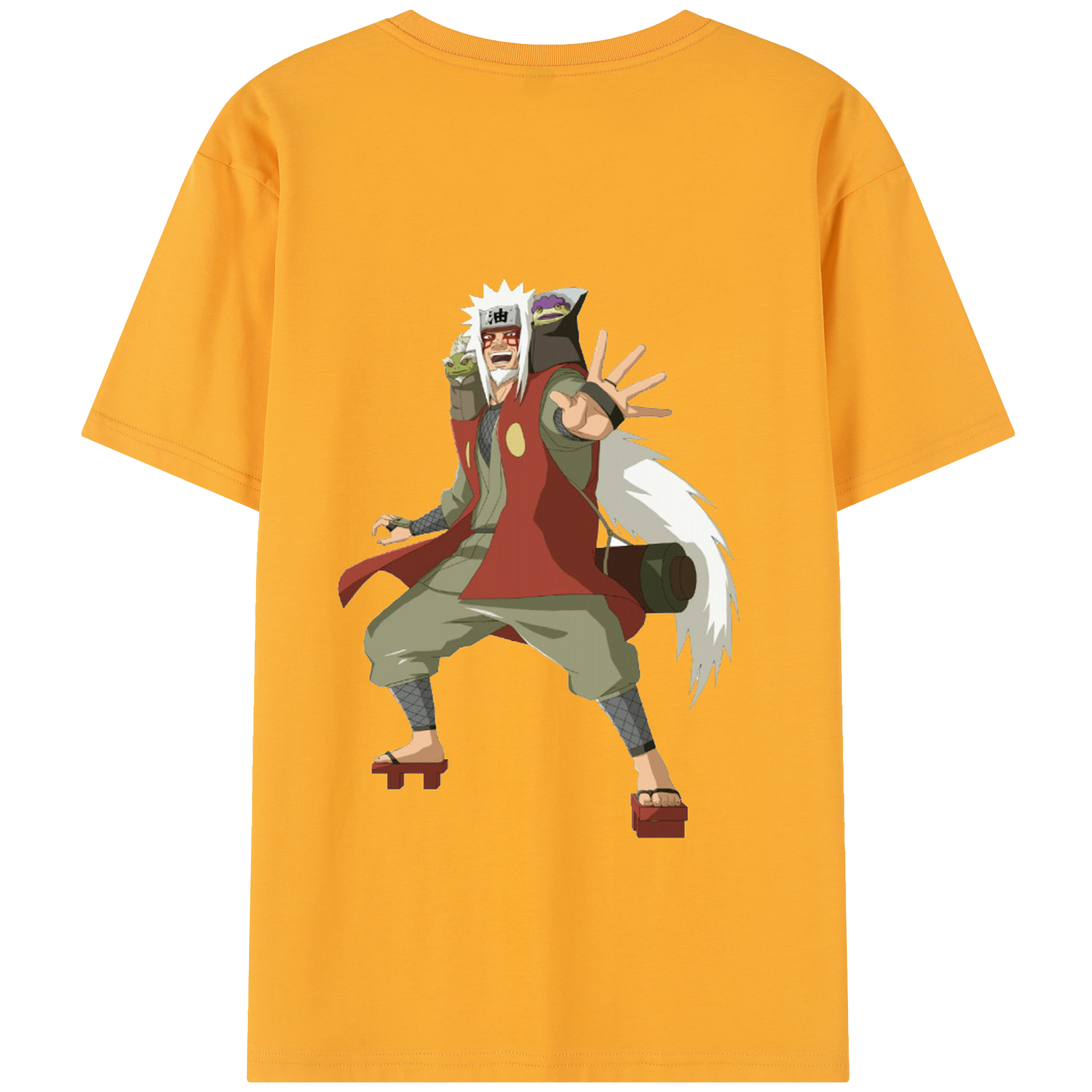 （画像用） NARUTO -ナルト- 自来也（じらいや） Jiraiya レディース半袖Tシャツ(バックプリント)