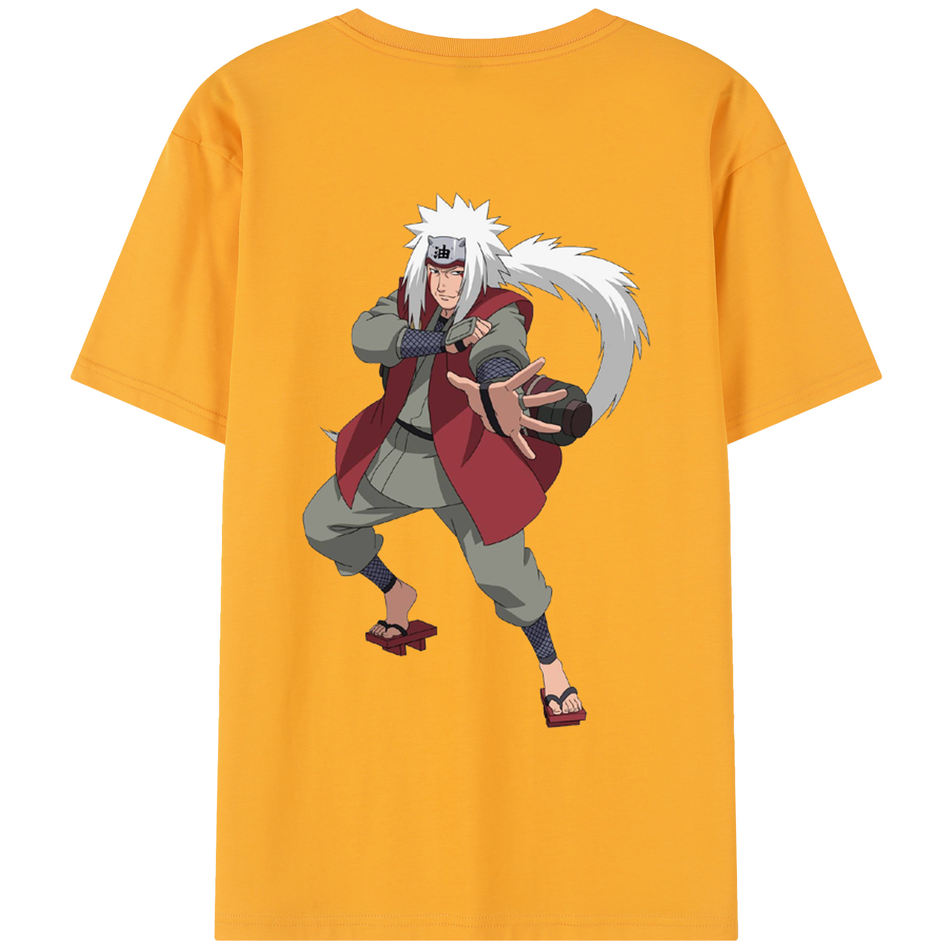 （画像用） NARUTO -ナルト- 自来也（じらいや） Jiraiya レディース半袖Tシャツ(バックプリント)