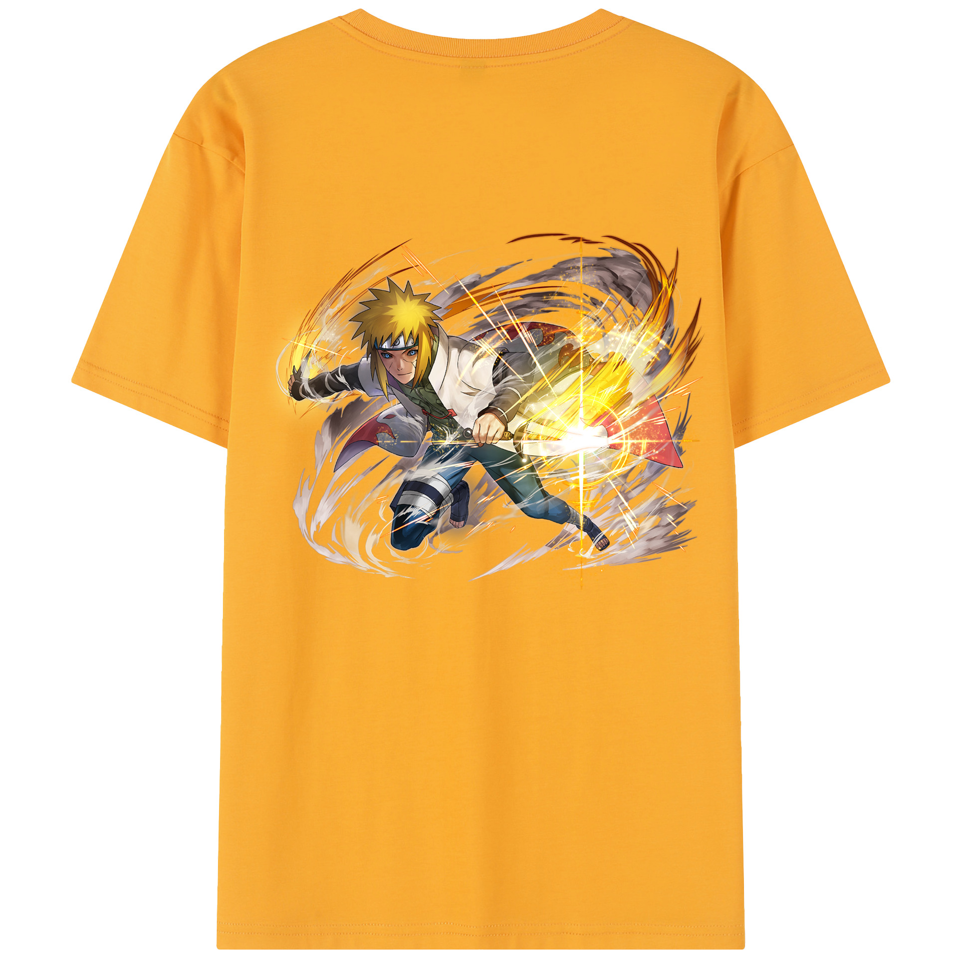 （画像用） NARUTO -ナルト- 波風 ミナト Namikaze Minato レディース半袖Tシャツ(バックプリント)