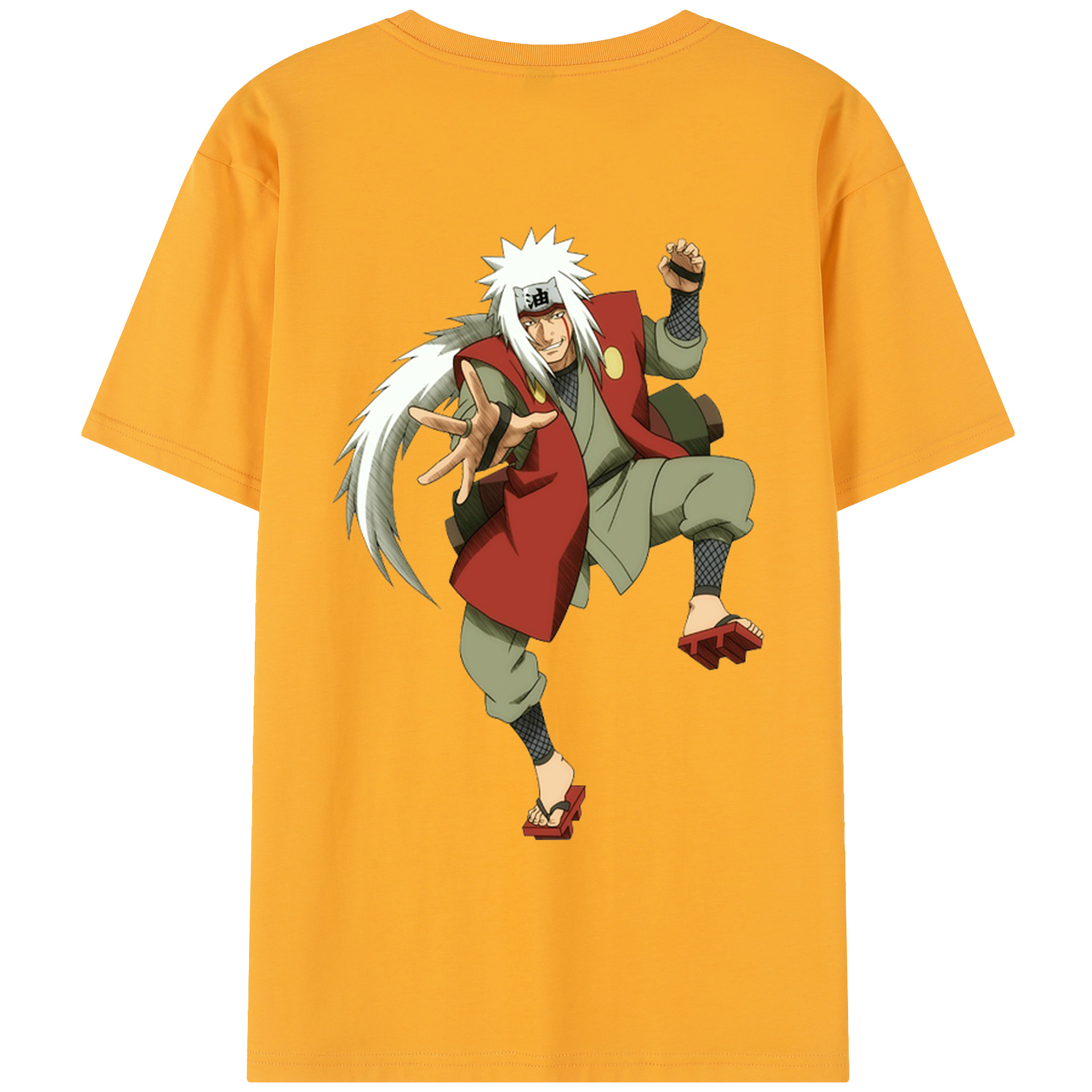 （画像用） NARUTO -ナルト- 自来也（じらいや） Jiraiya レディース半袖Tシャツ(バックプリント)
