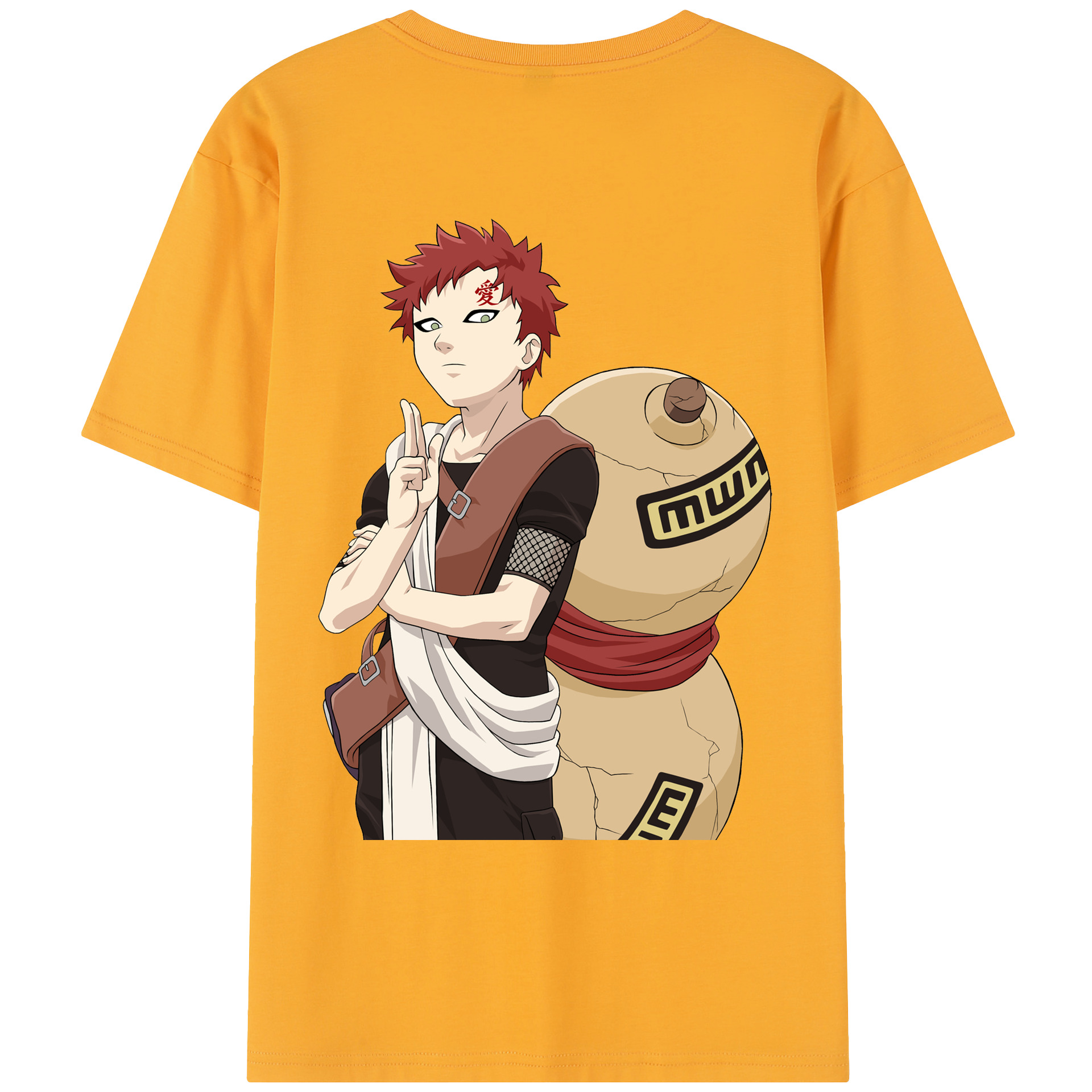 （画像用） NARUTO -ナルト- ガアラ Gaara レディース半袖Tシャツ(バックプリント)