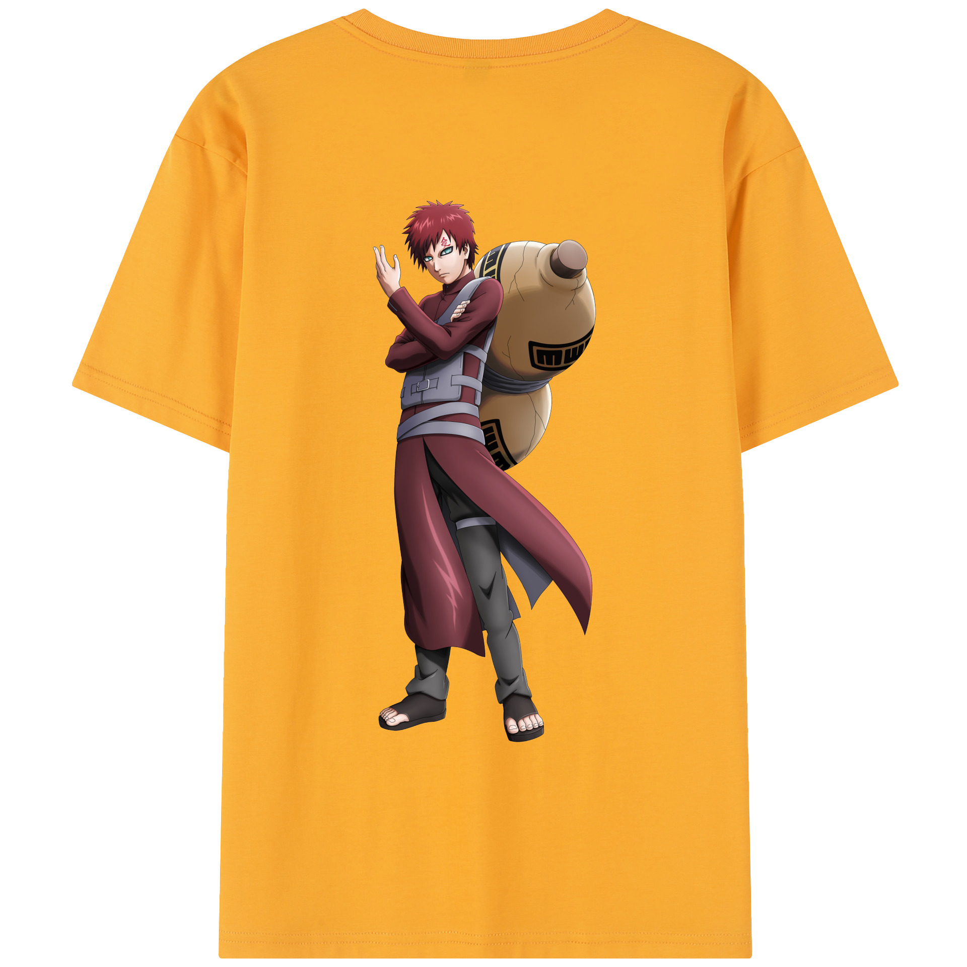 （画像用） NARUTO -ナルト- ガアラ Gaara レディース半袖Tシャツ(バックプリント)