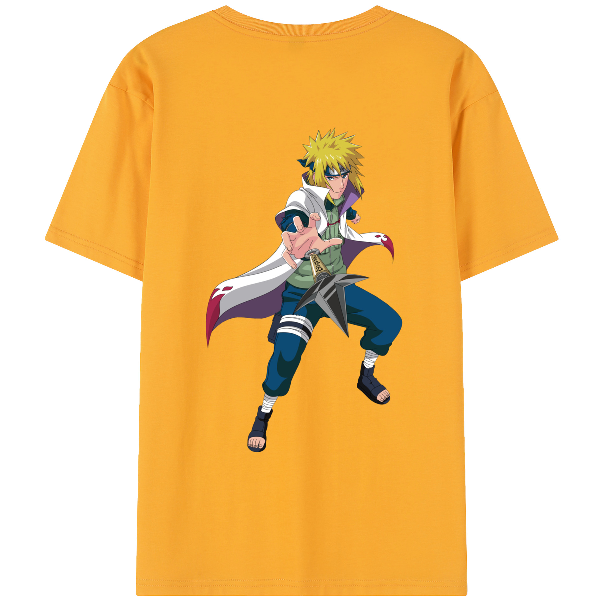 （画像用） NARUTO -ナルト- 波風 ミナト Namikaze Minato レディース半袖Tシャツ(バックプリント)
