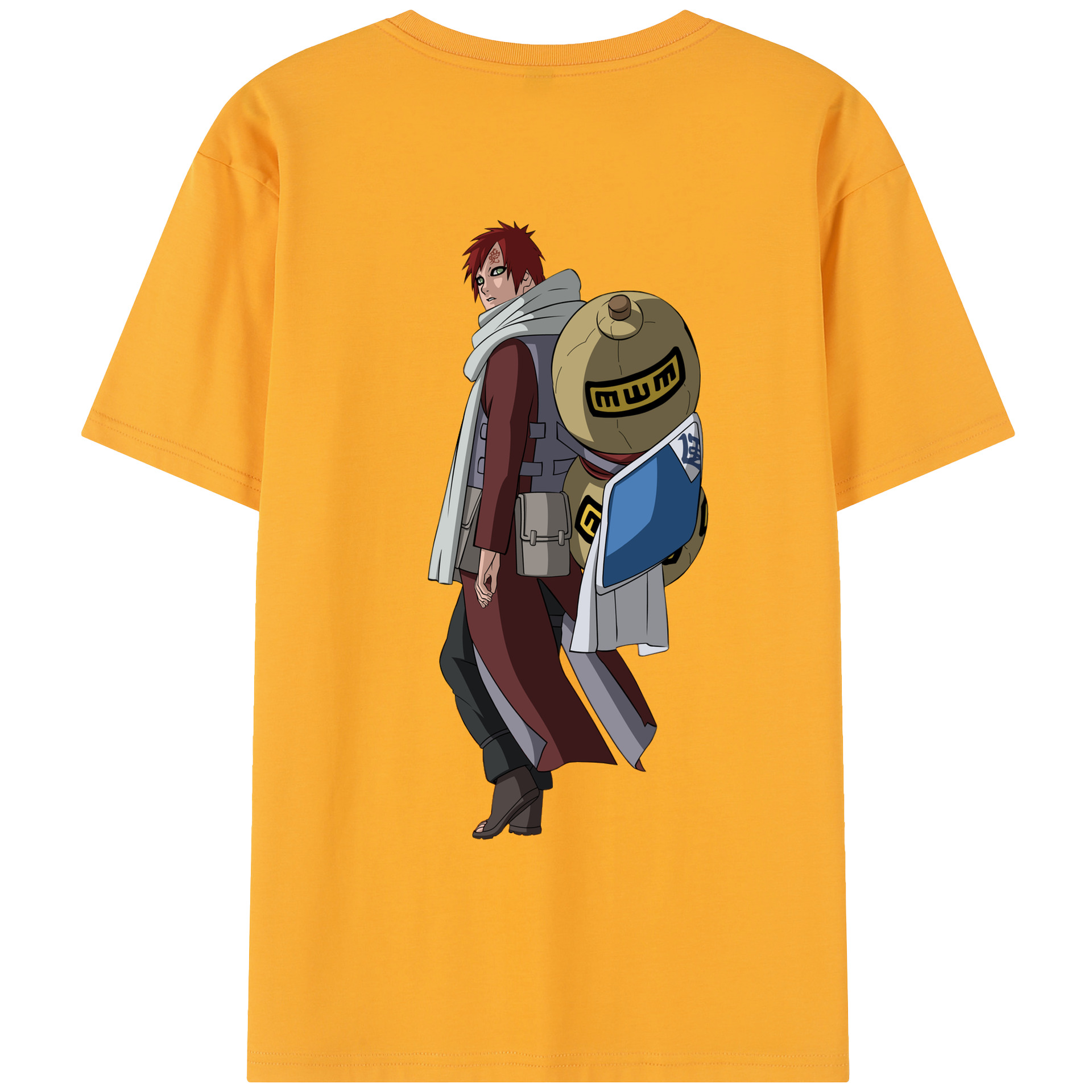（画像用） NARUTO -ナルト- ガアラ Gaara レディース半袖Tシャツ(バックプリント)