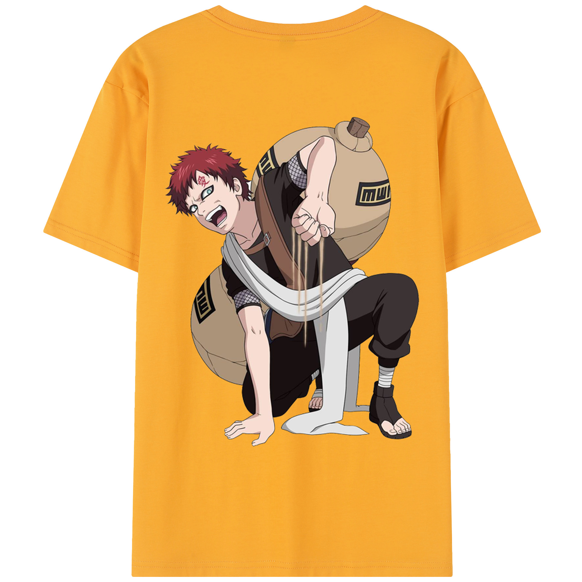 （画像用） NARUTO -ナルト- ガアラ Gaara レディース半袖Tシャツ(バックプリント)