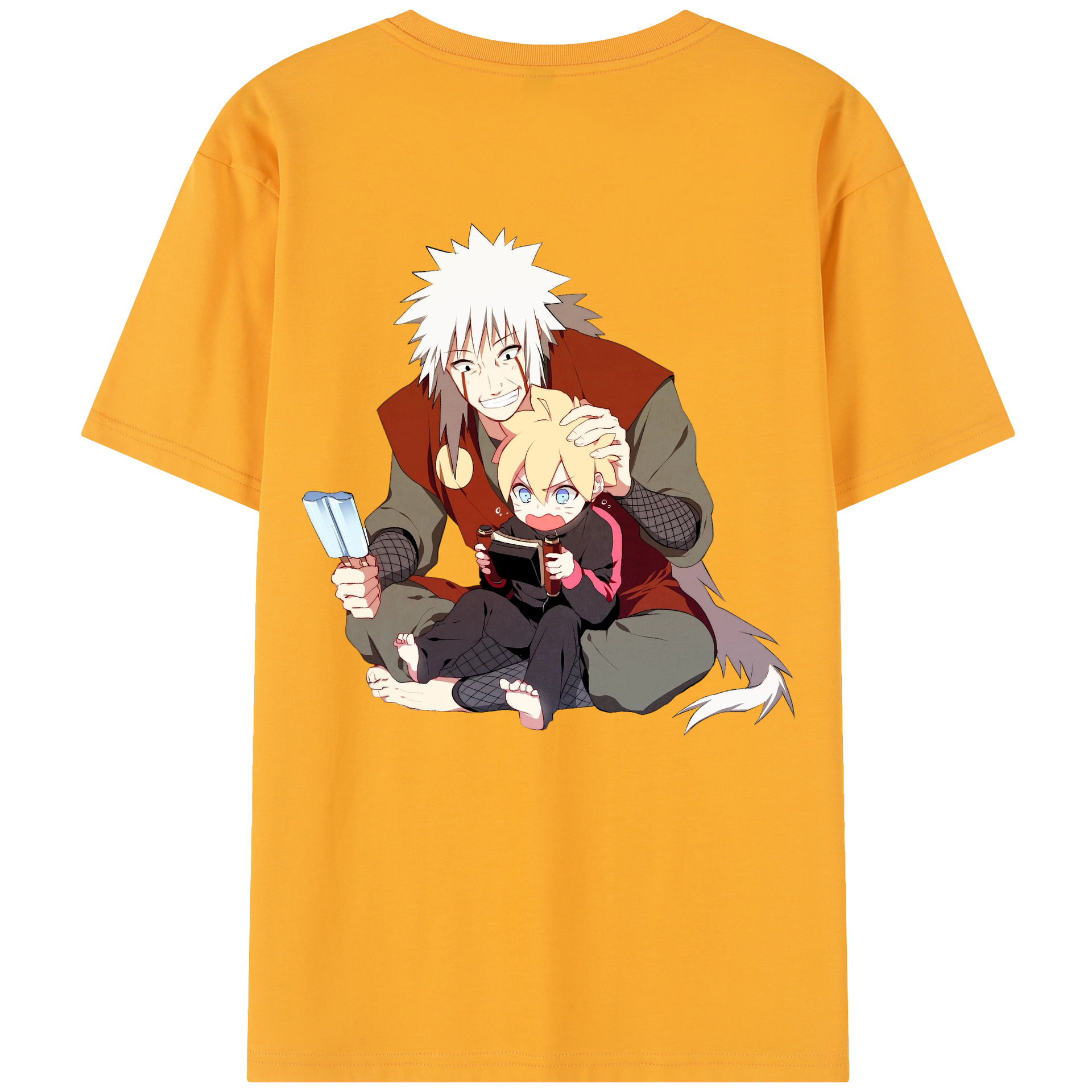 （画像用） NARUTO -ナルト- 自来也（じらいや） Jiraiya レディース半袖Tシャツ(バックプリント)