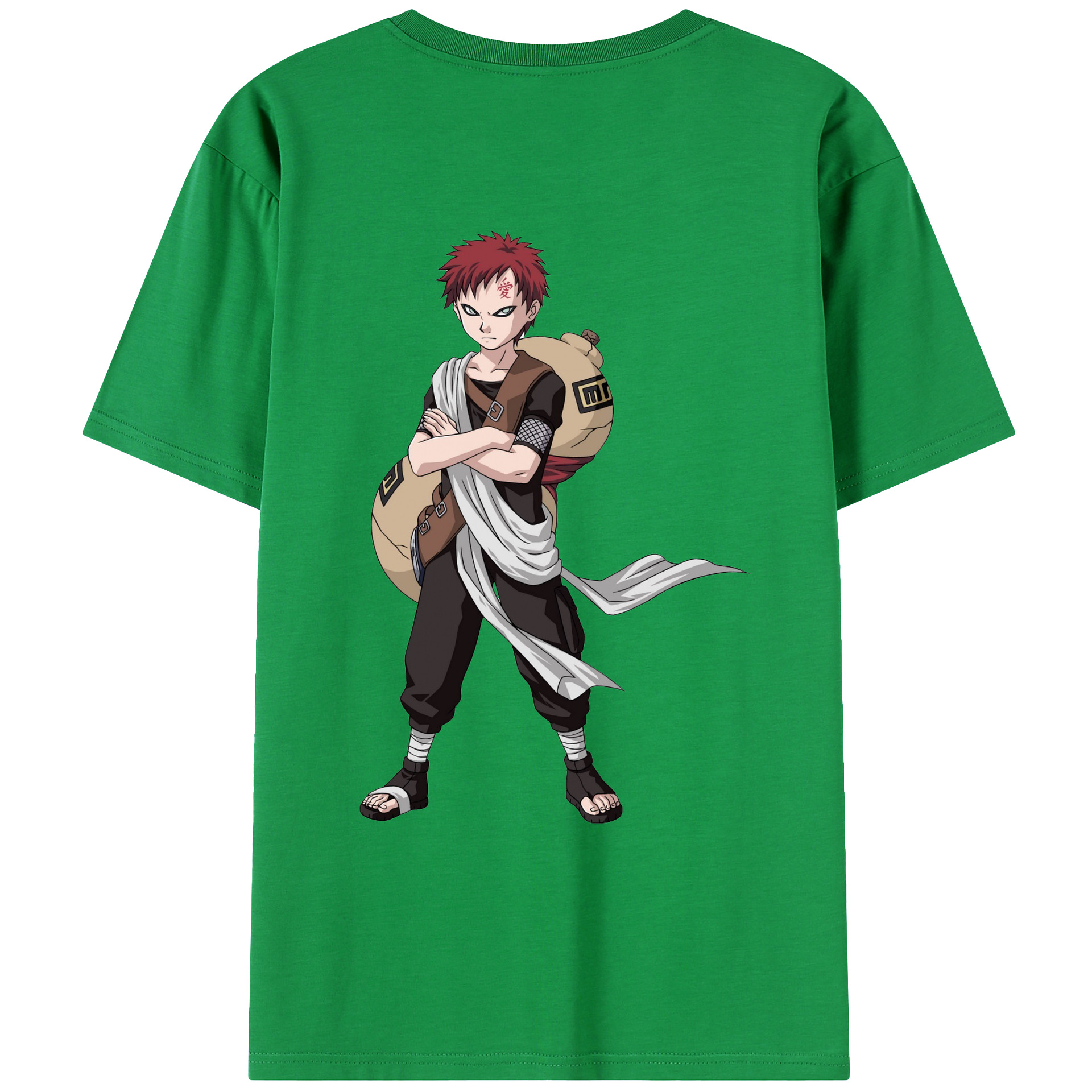 （画像用） NARUTO -ナルト- ガアラ Gaara レディース半袖Tシャツ(バックプリント)