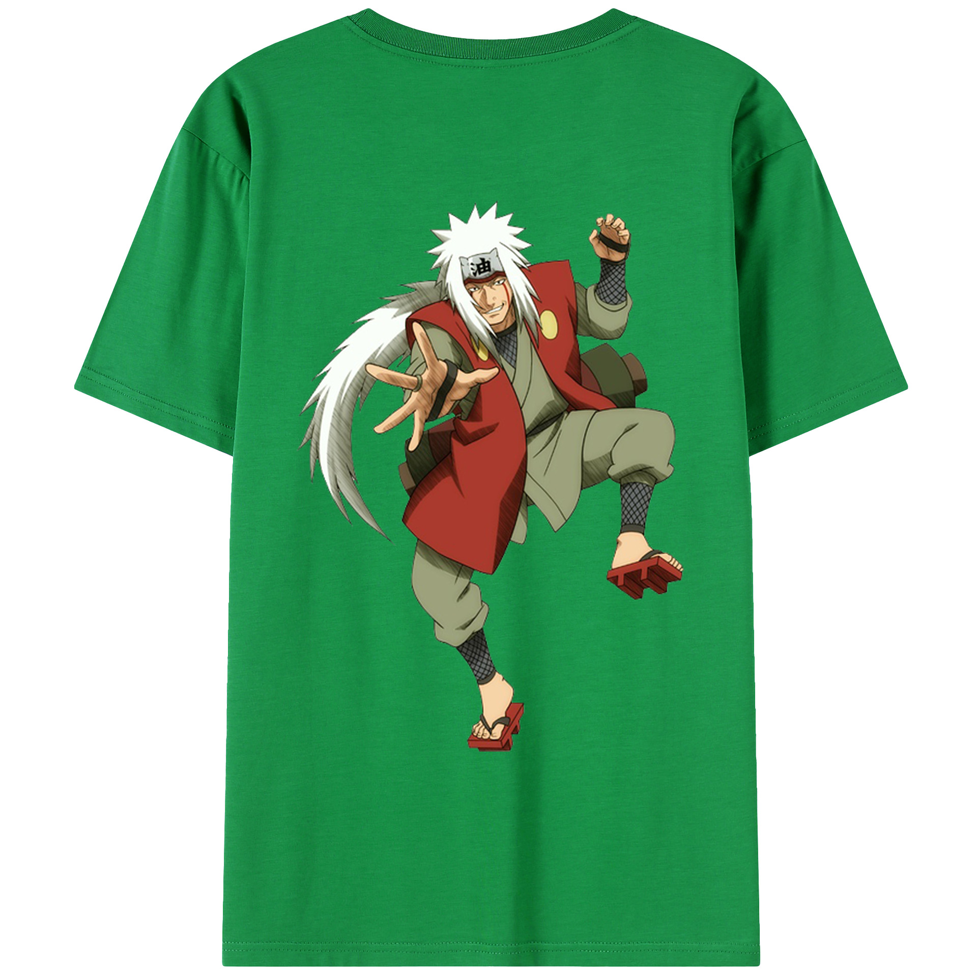 （画像用） NARUTO -ナルト- 自来也（じらいや） Jiraiya レディース半袖Tシャツ(バックプリント)