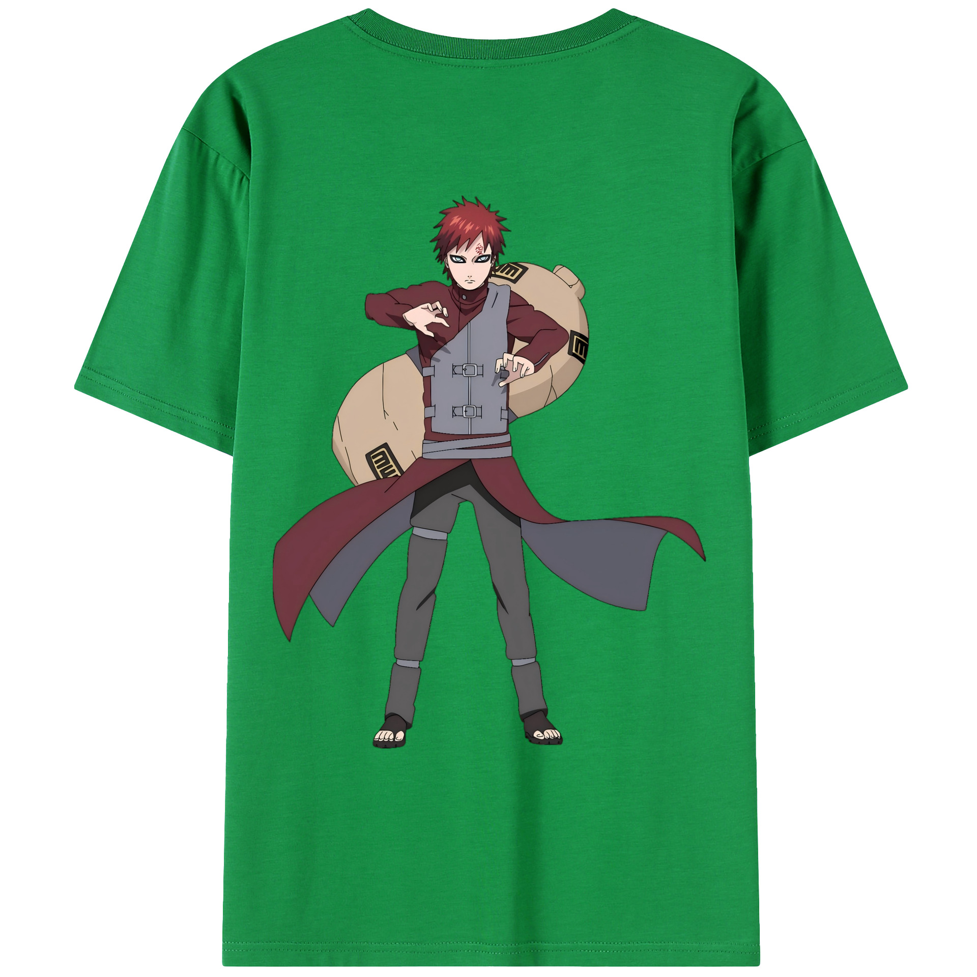 （画像用） NARUTO -ナルト- ガアラ Gaara レディース半袖Tシャツ(バックプリント)