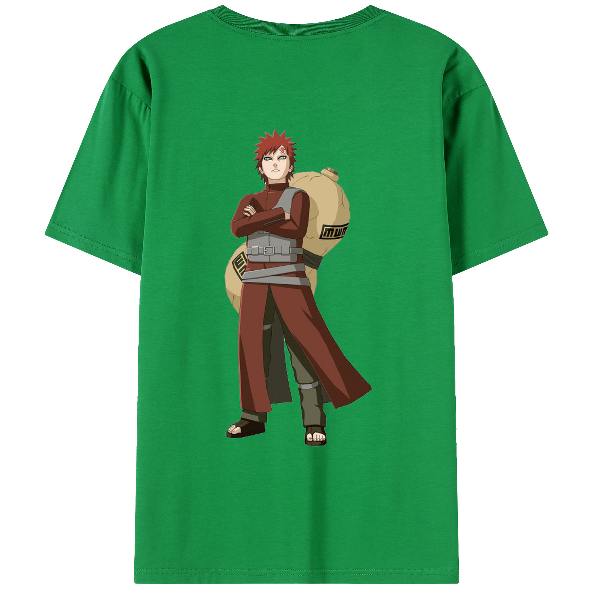 （画像用） NARUTO -ナルト- ガアラ Gaara レディース半袖Tシャツ(バックプリント)