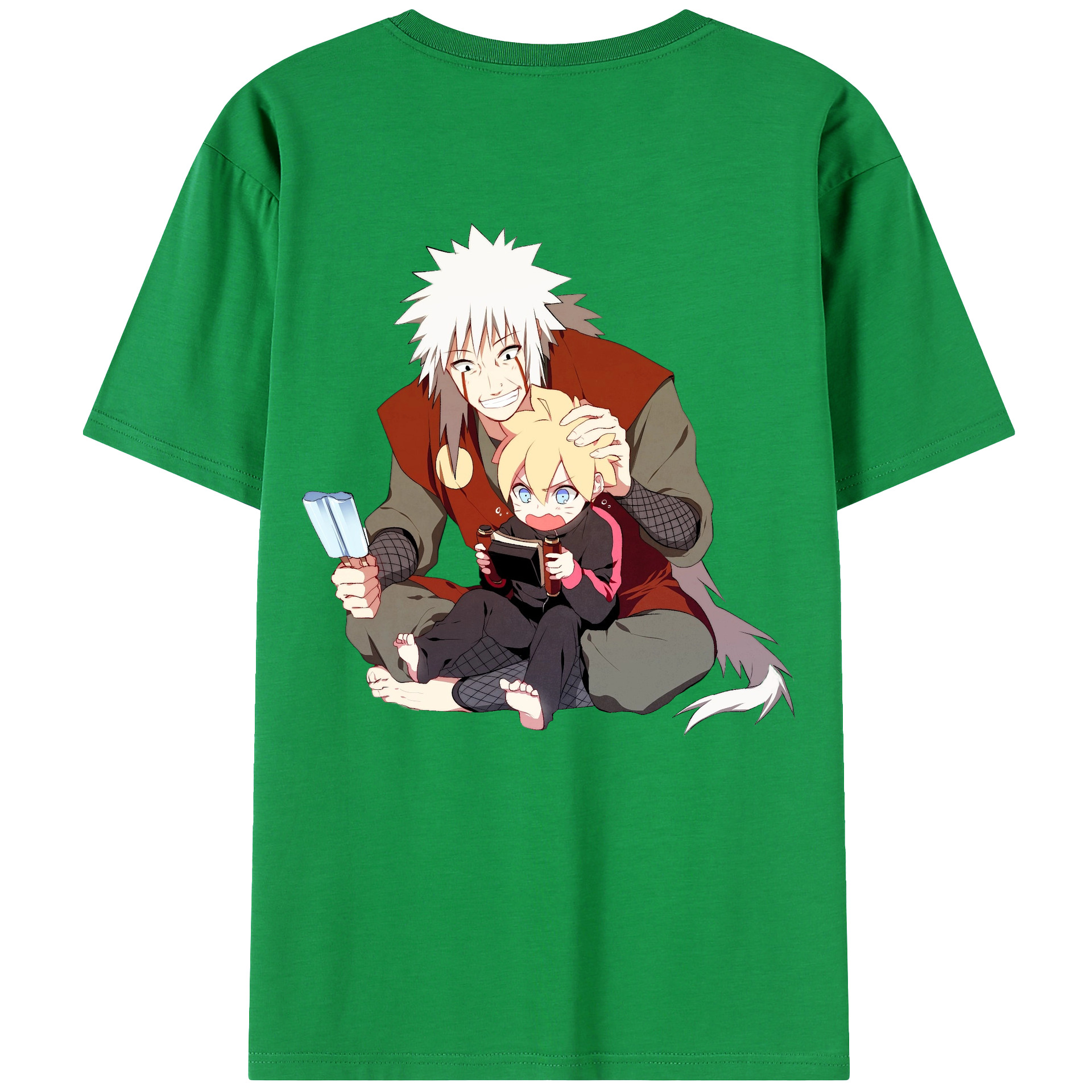 （画像用） NARUTO -ナルト- 自来也（じらいや） Jiraiya レディース半袖Tシャツ(バックプリント)