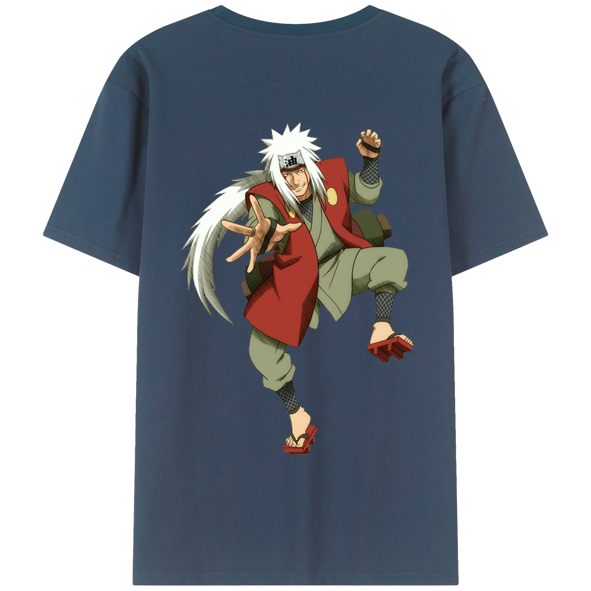 （画像用） NARUTO -ナルト- 自来也（じらいや） Jiraiya レディース半袖Tシャツ(バックプリント)