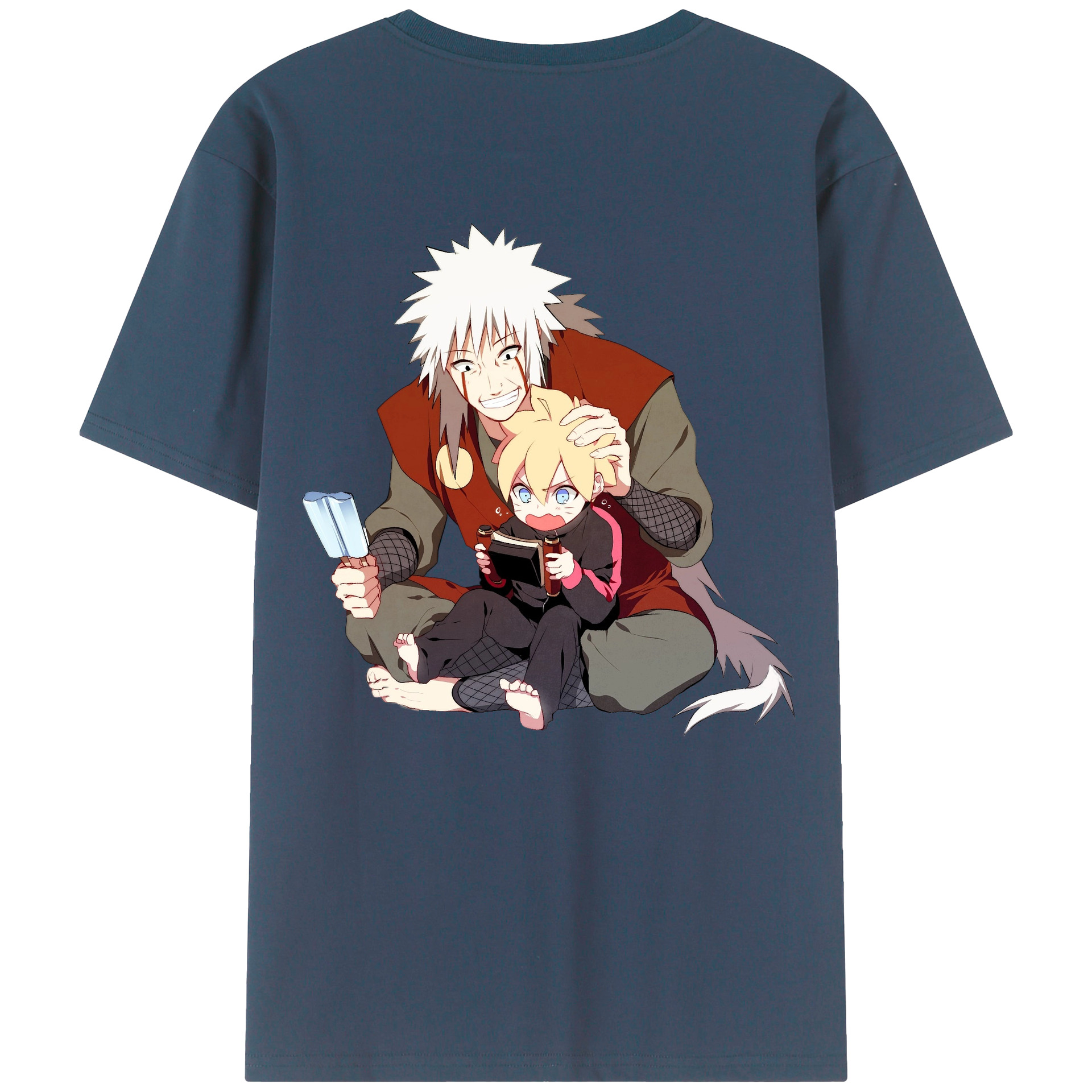 （画像用） NARUTO -ナルト- 自来也（じらいや） Jiraiya レディース半袖Tシャツ(バックプリント)