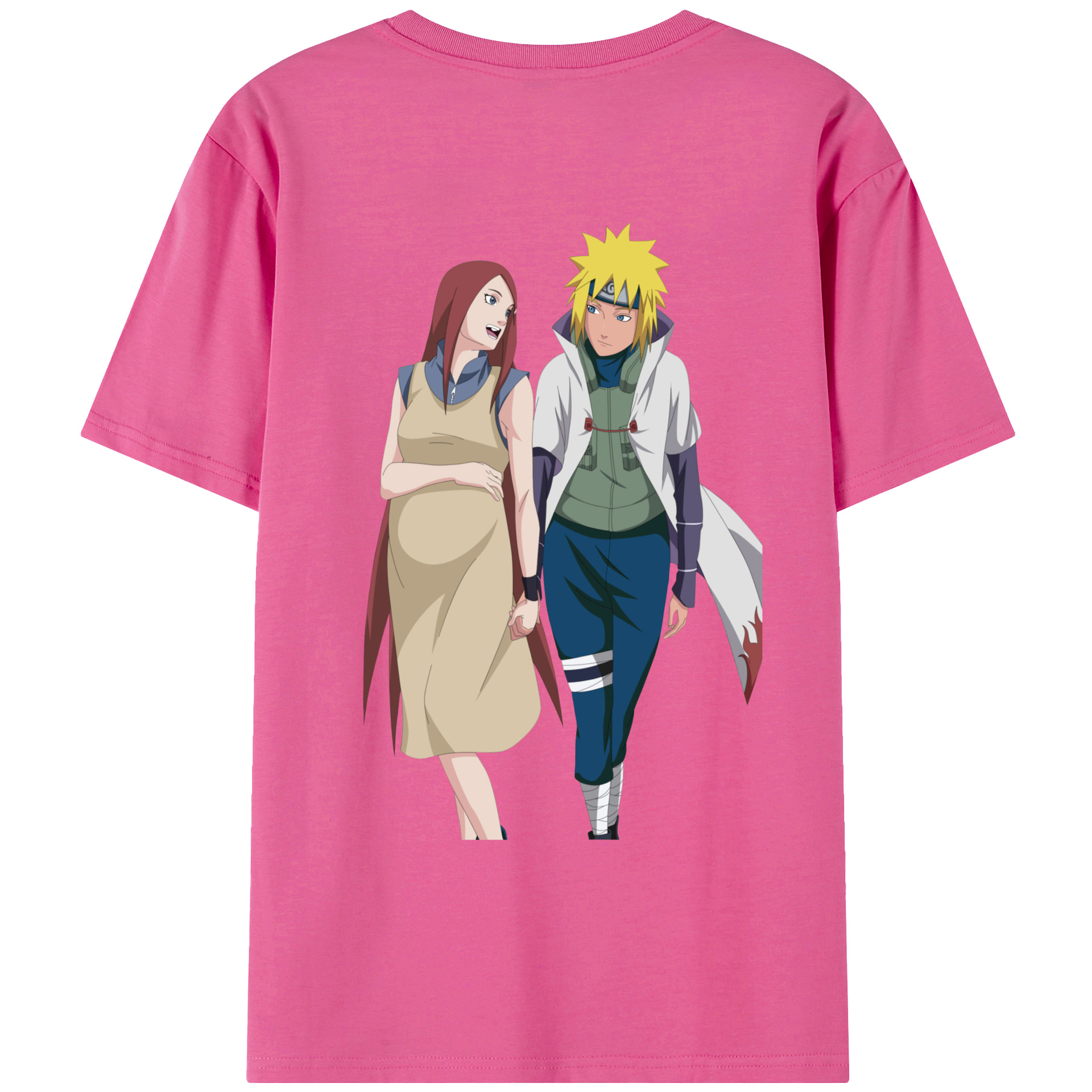 （画像用） NARUTO -ナルト- 波風 ミナト Namikaze Minato レディース半袖Tシャツ(バックプリント)
