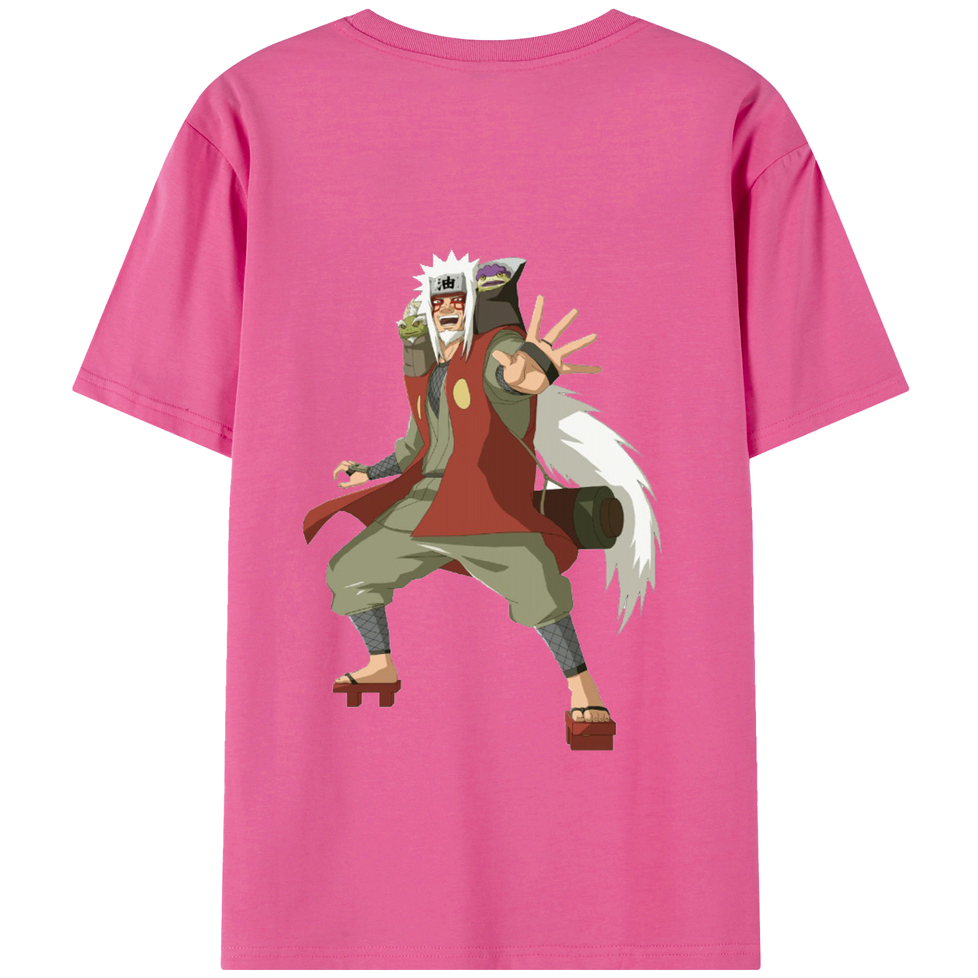 （画像用） NARUTO -ナルト- 自来也（じらいや） Jiraiya レディース半袖Tシャツ(バックプリント)