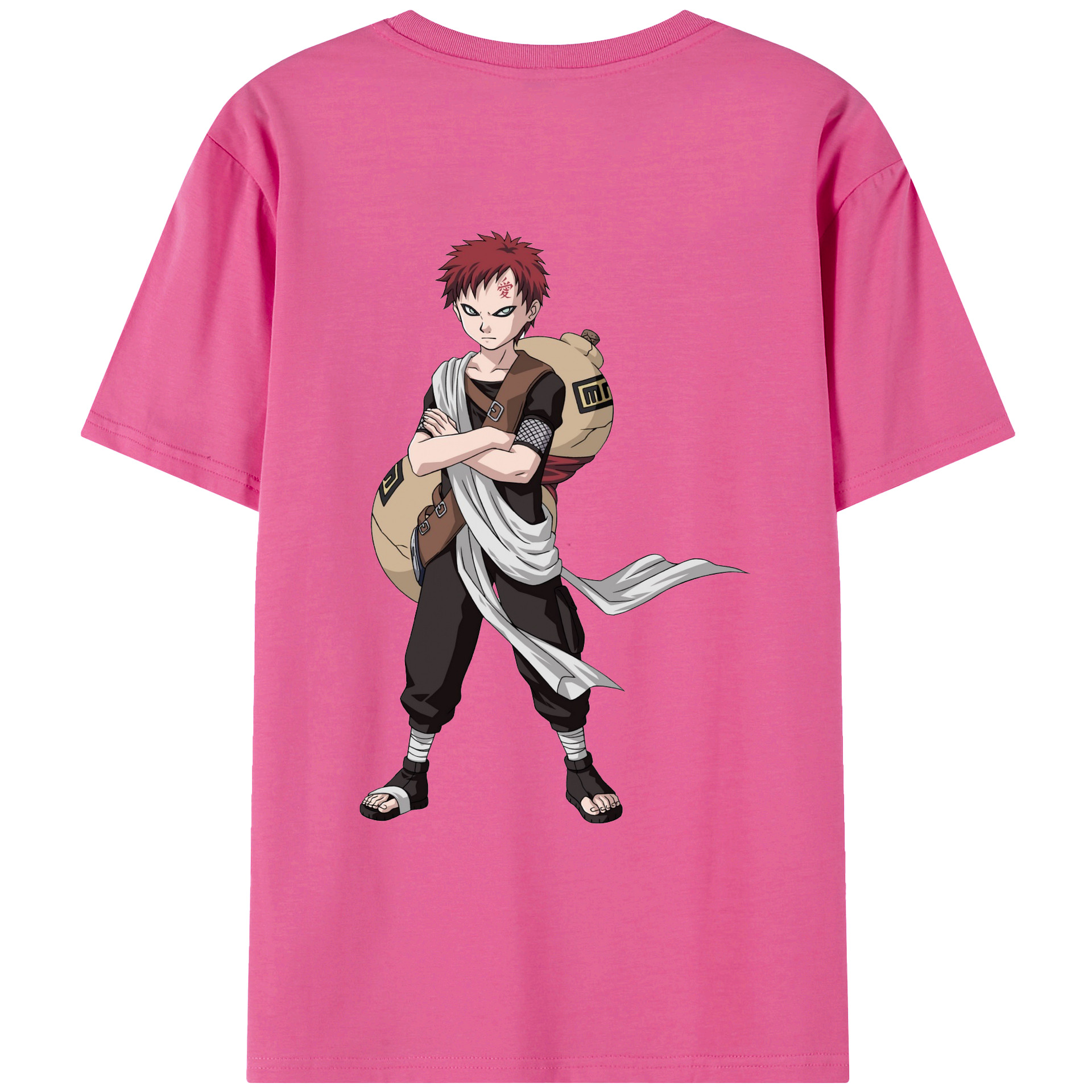 （画像用） NARUTO -ナルト- ガアラ Gaara レディース半袖Tシャツ(バックプリント)