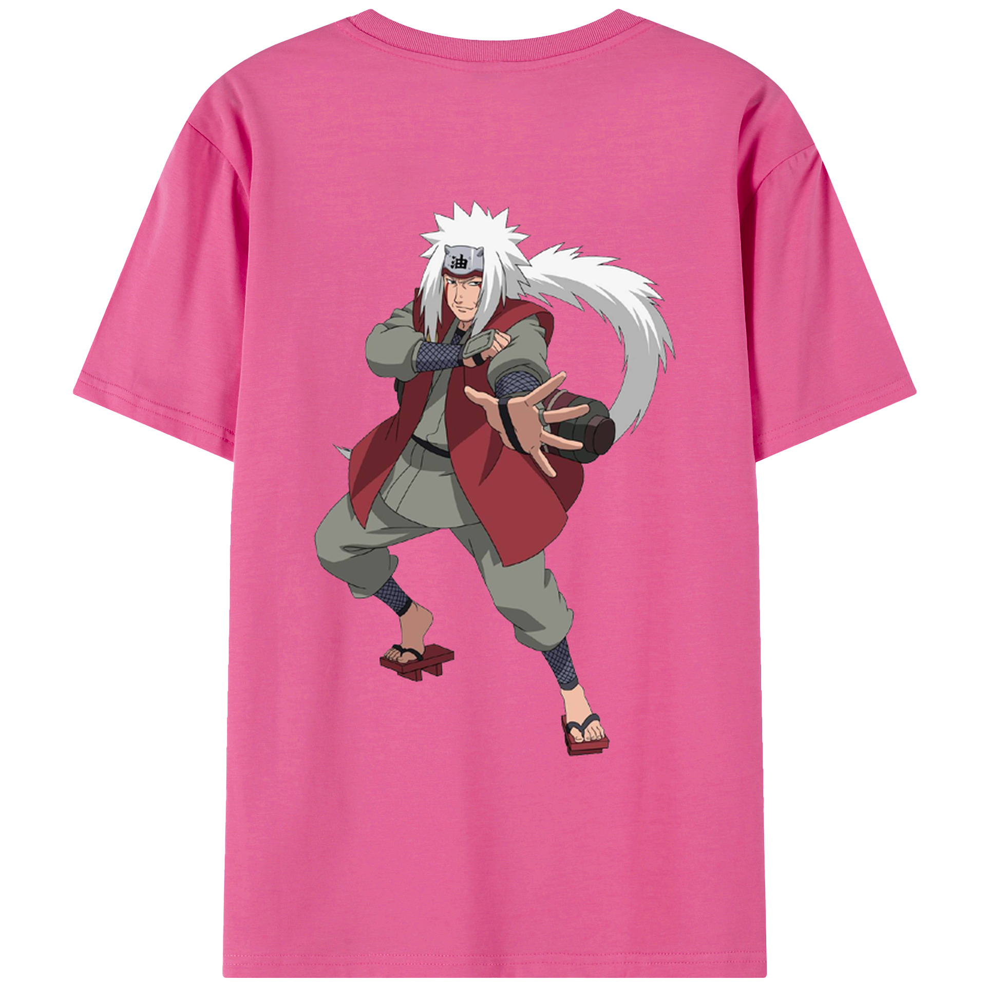 （画像用） NARUTO -ナルト- 自来也（じらいや） Jiraiya レディース半袖Tシャツ(バックプリント)