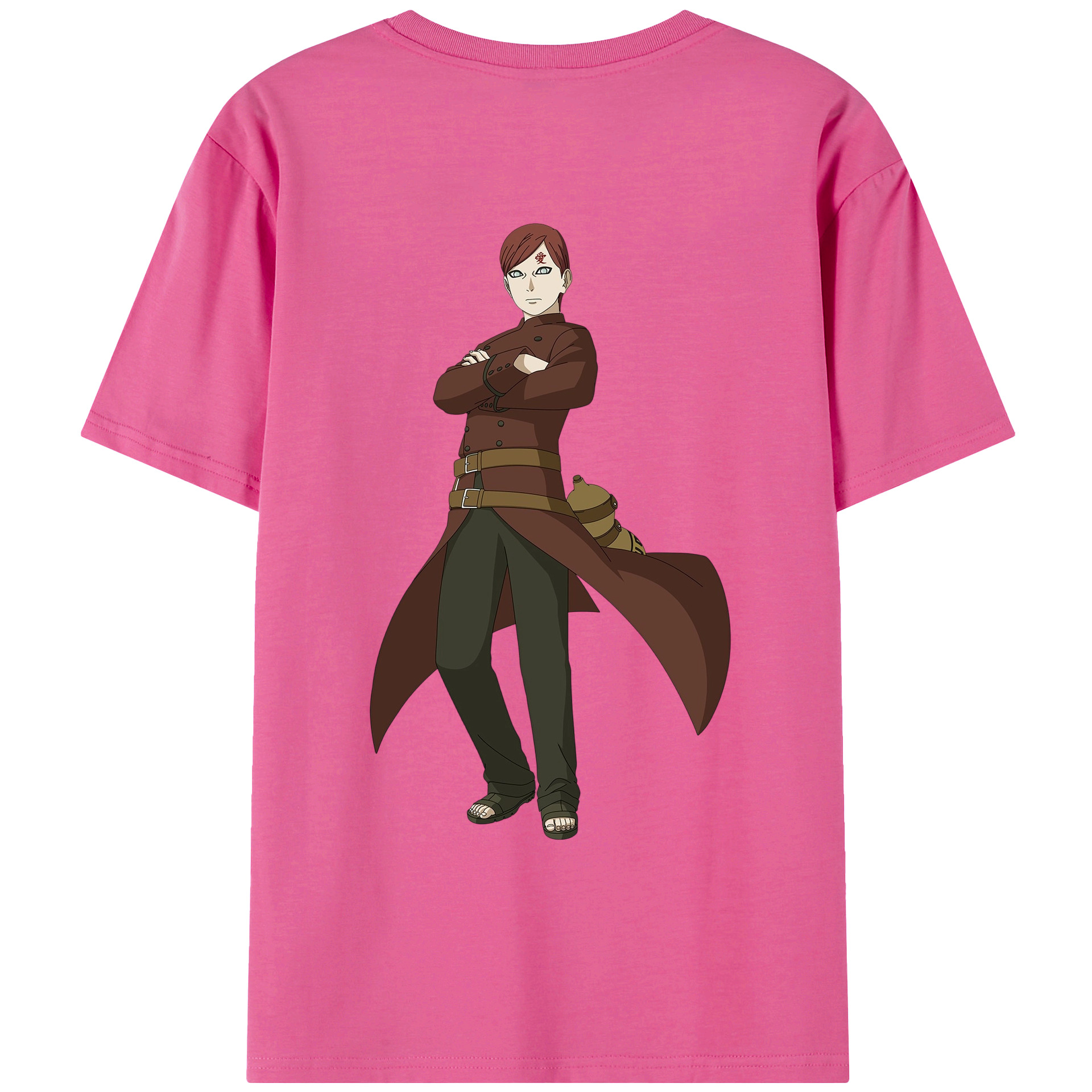 （画像用） NARUTO -ナルト- ガアラ Gaara レディース半袖Tシャツ(バックプリント)