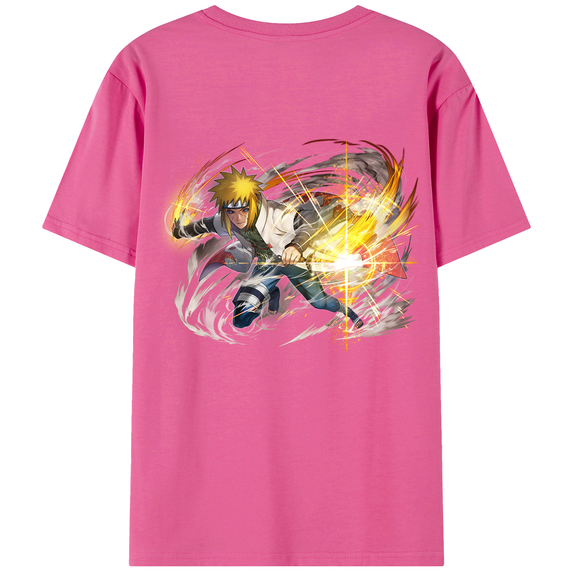 （画像用） NARUTO -ナルト- 波風 ミナト Namikaze Minato レディース半袖Tシャツ(バックプリント)