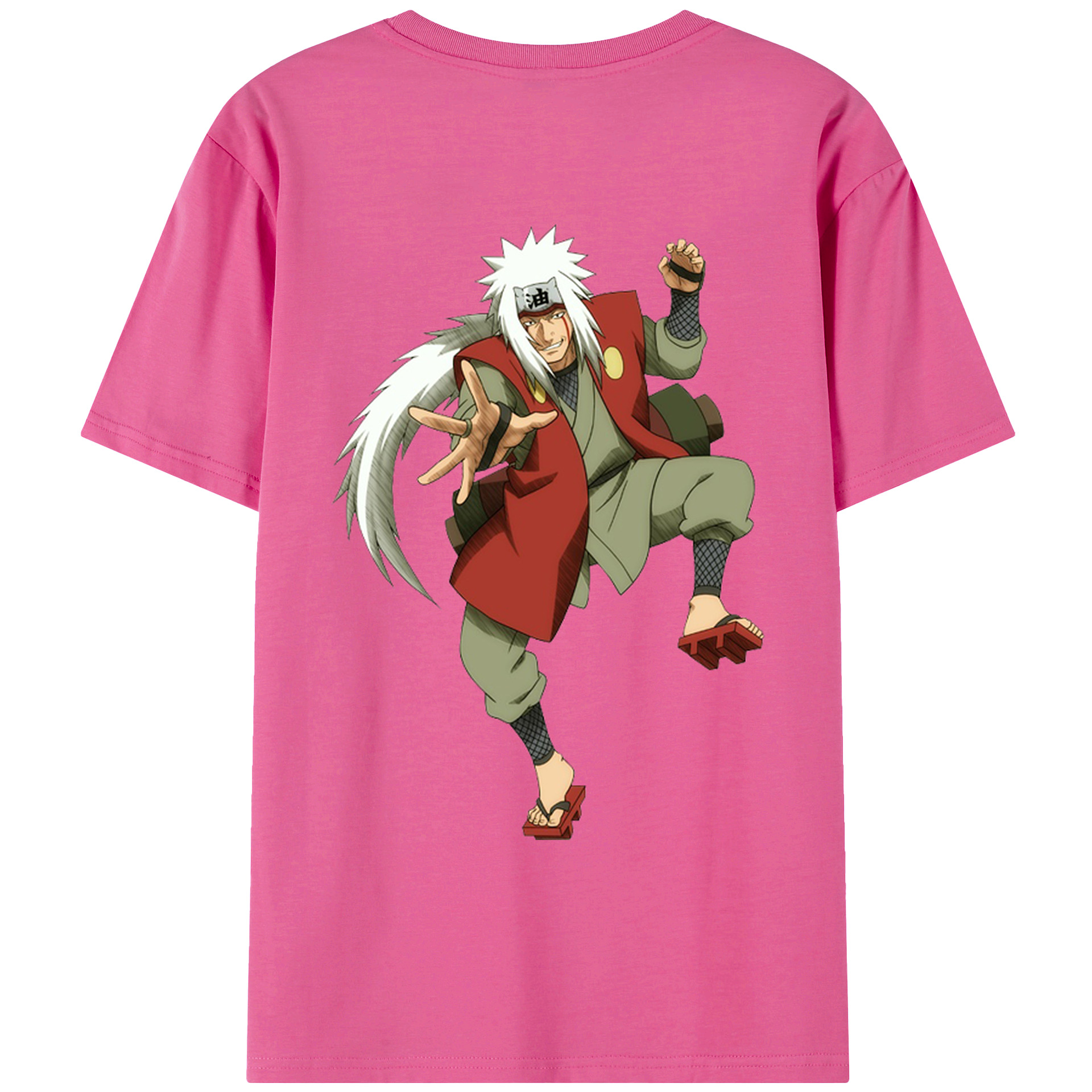 （画像用） NARUTO -ナルト- 自来也（じらいや） Jiraiya レディース半袖Tシャツ(バックプリント)