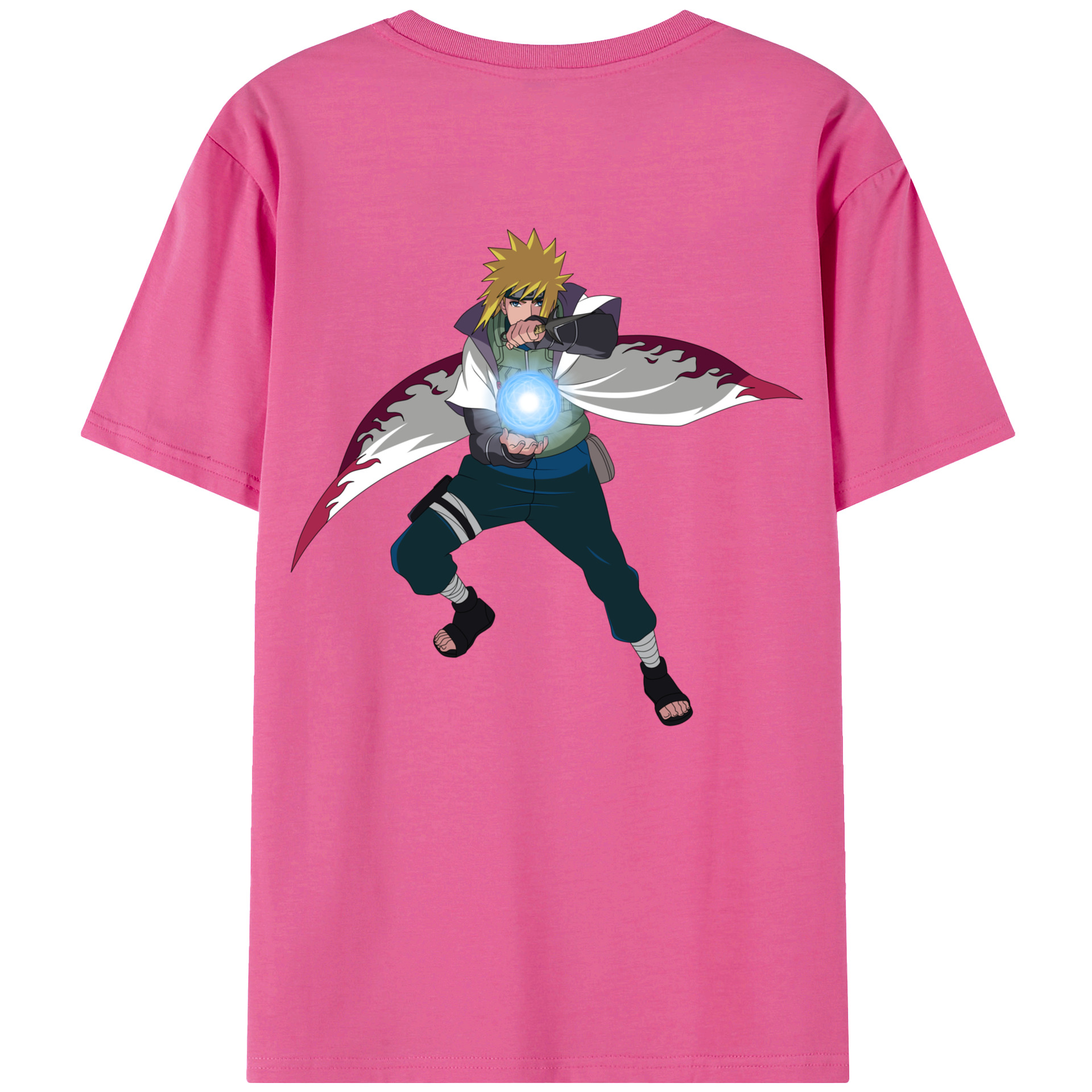 （画像用） NARUTO -ナルト- 波風 ミナト Namikaze Minato レディース半袖Tシャツ(バックプリント)