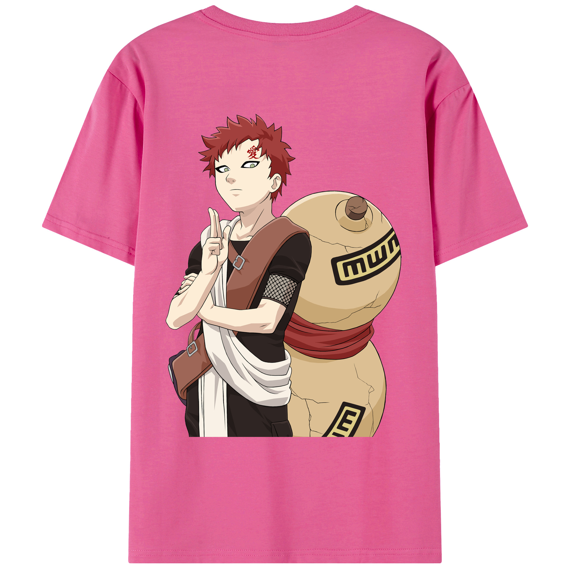 （画像用） NARUTO -ナルト- ガアラ Gaara レディース半袖Tシャツ(バックプリント)