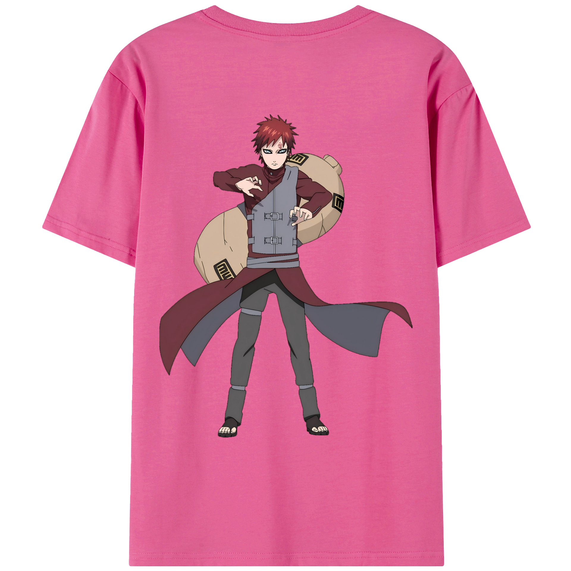 （画像用） NARUTO -ナルト- ガアラ Gaara レディース半袖Tシャツ(バックプリント)