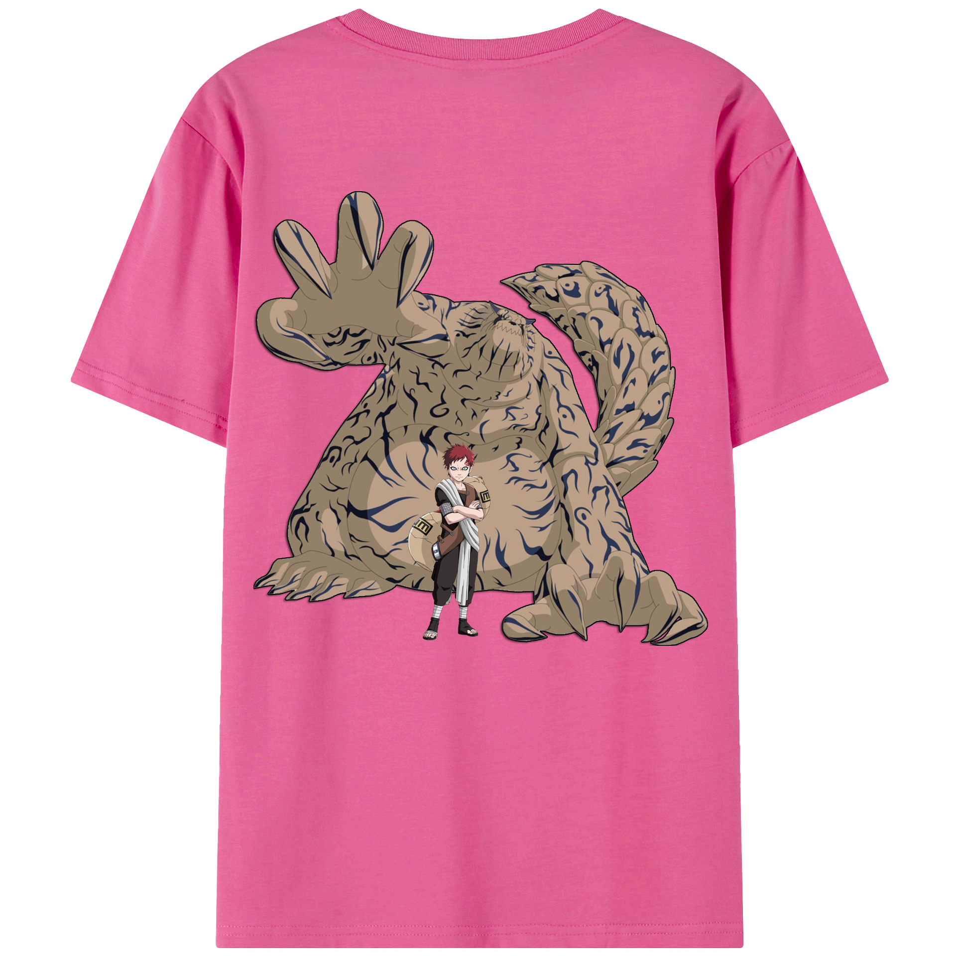 （画像用） NARUTO -ナルト- ガアラ Gaara レディース半袖Tシャツ(バックプリント)