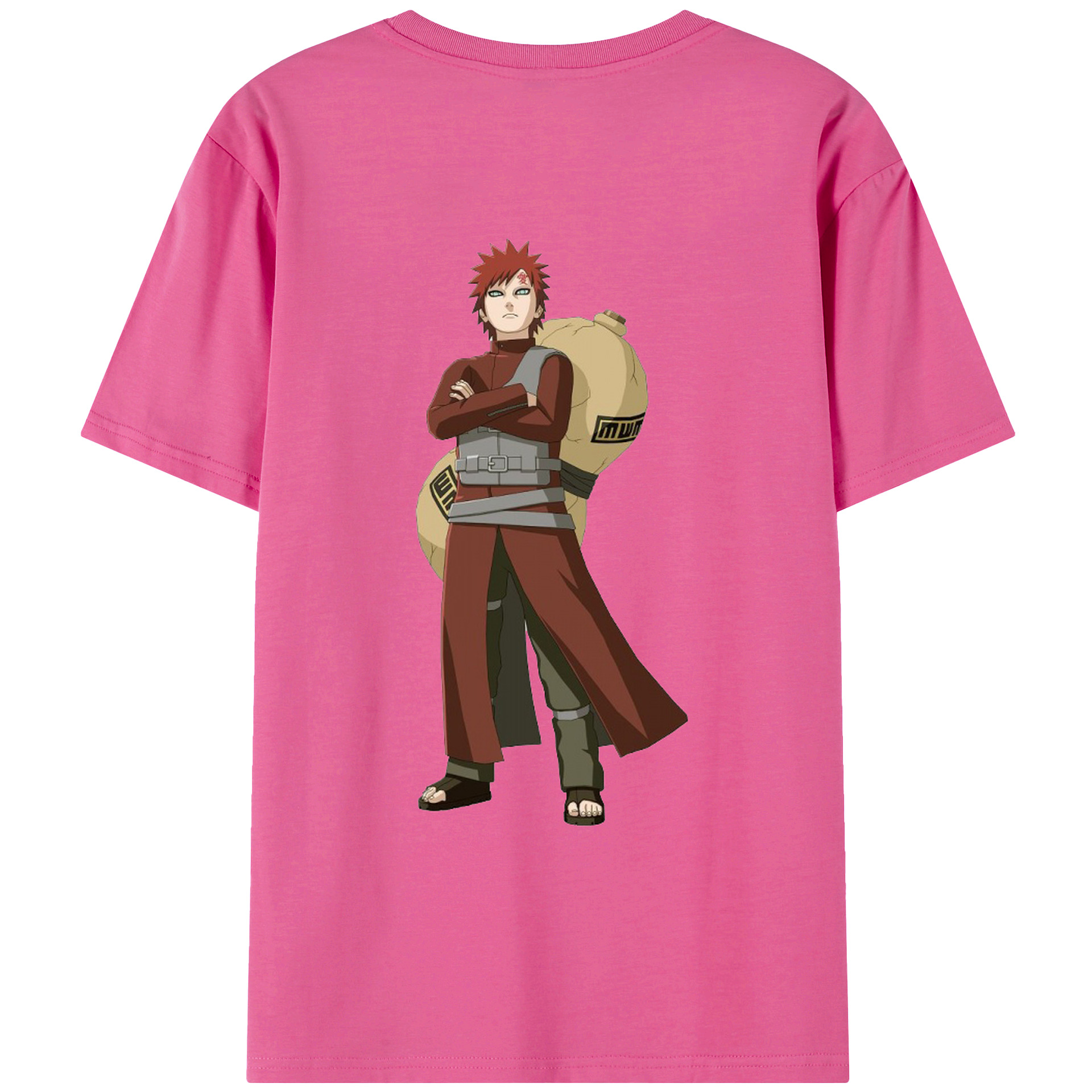 （画像用） NARUTO -ナルト- ガアラ Gaara レディース半袖Tシャツ(バックプリント)