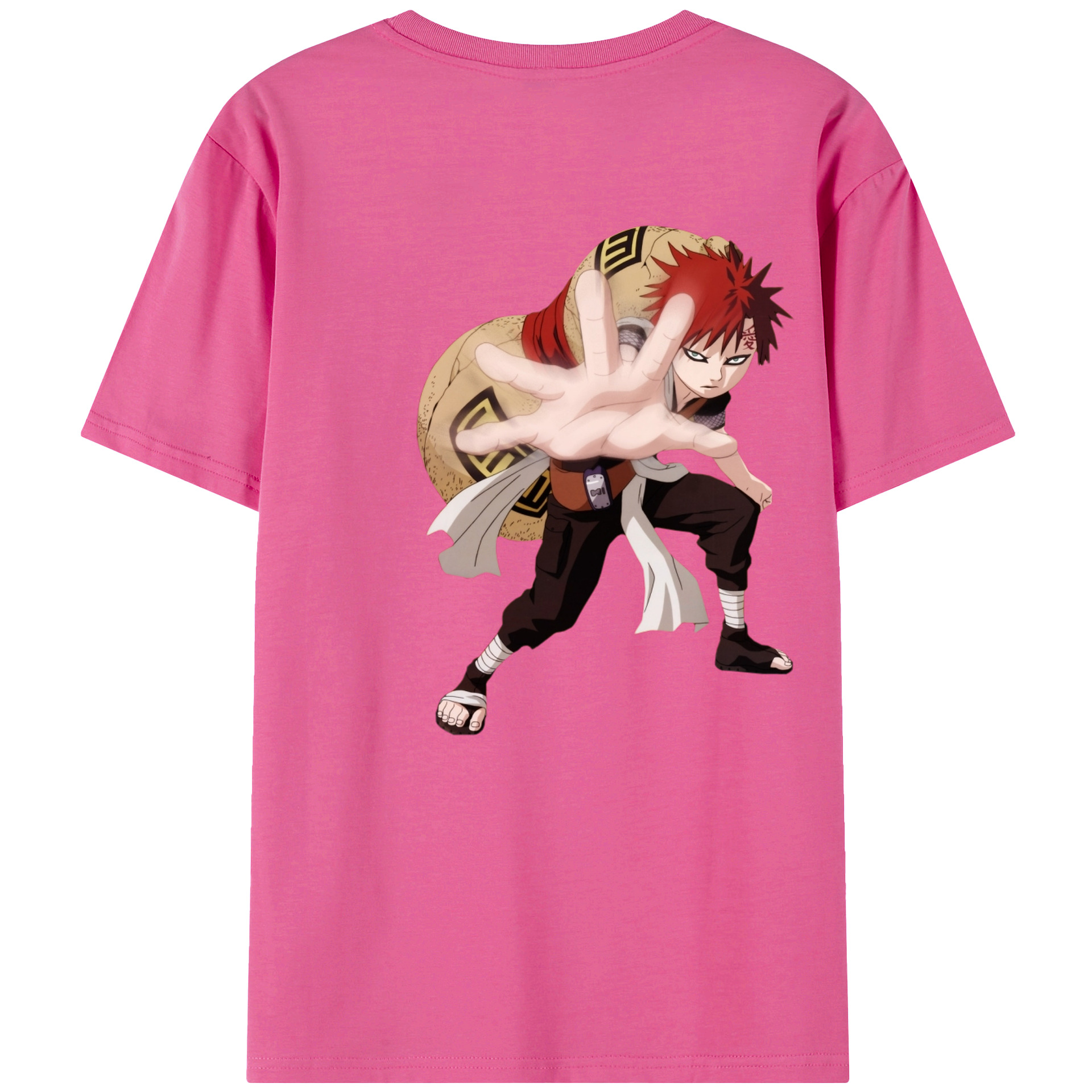 （画像用） NARUTO -ナルト- ガアラ Gaara レディース半袖Tシャツ(バックプリント)