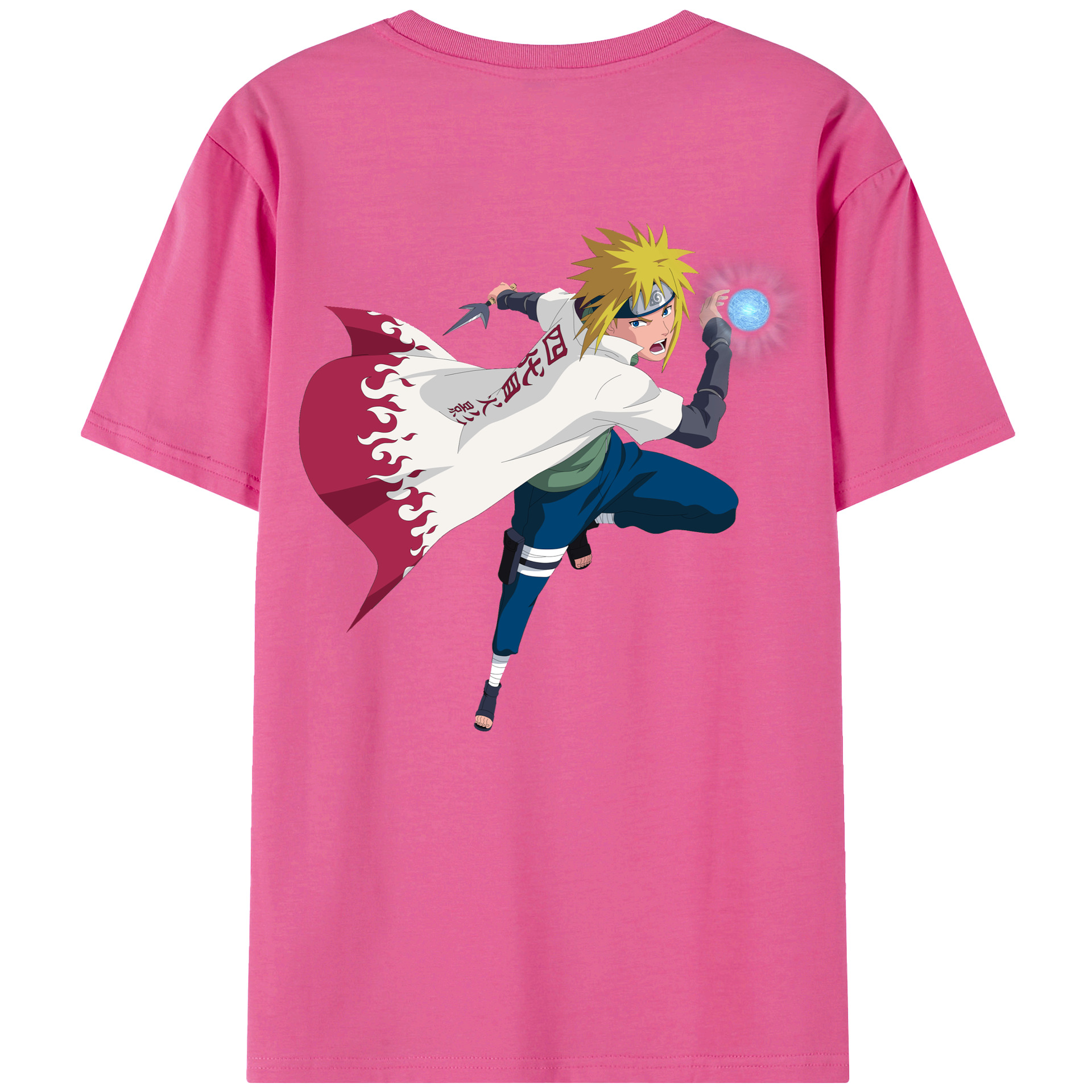 （画像用） NARUTO -ナルト- 波風 ミナト Namikaze Minato レディース半袖Tシャツ(バックプリント)