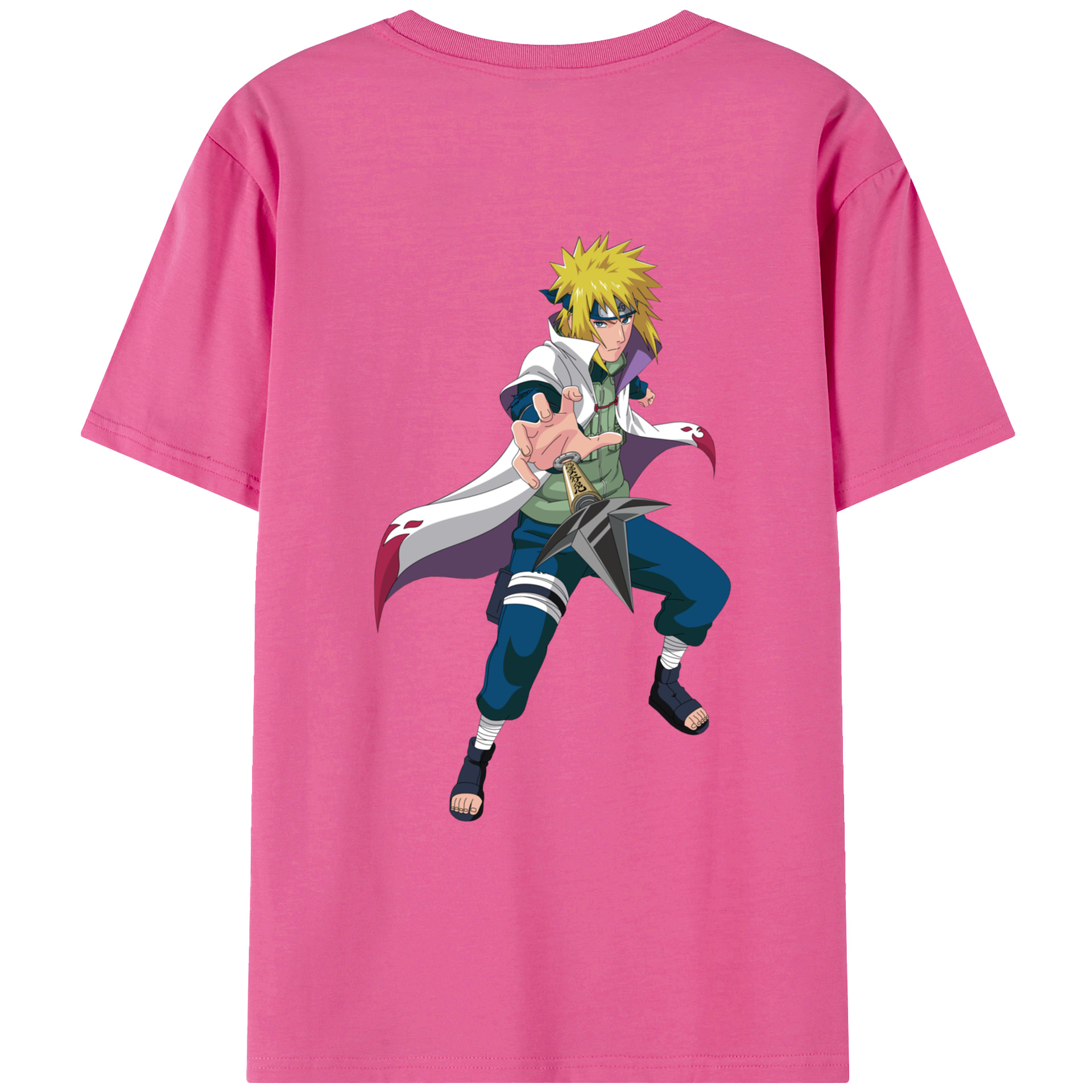 （画像用） NARUTO -ナルト- 波風 ミナト Namikaze Minato レディース半袖Tシャツ(バックプリント)