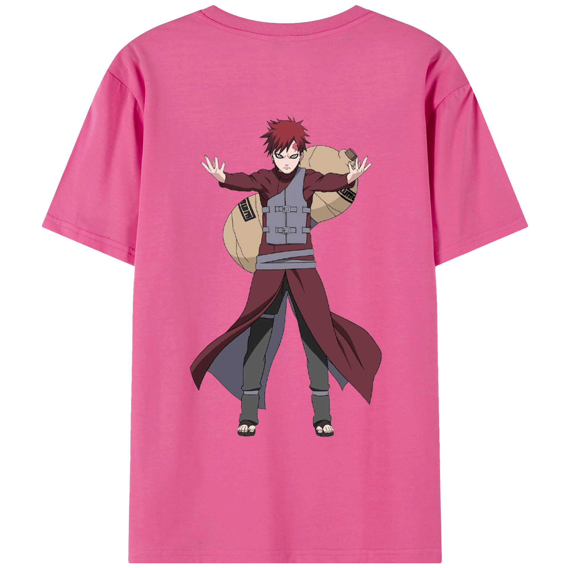 （画像用） NARUTO -ナルト- ガアラ Gaara レディース半袖Tシャツ(バックプリント)