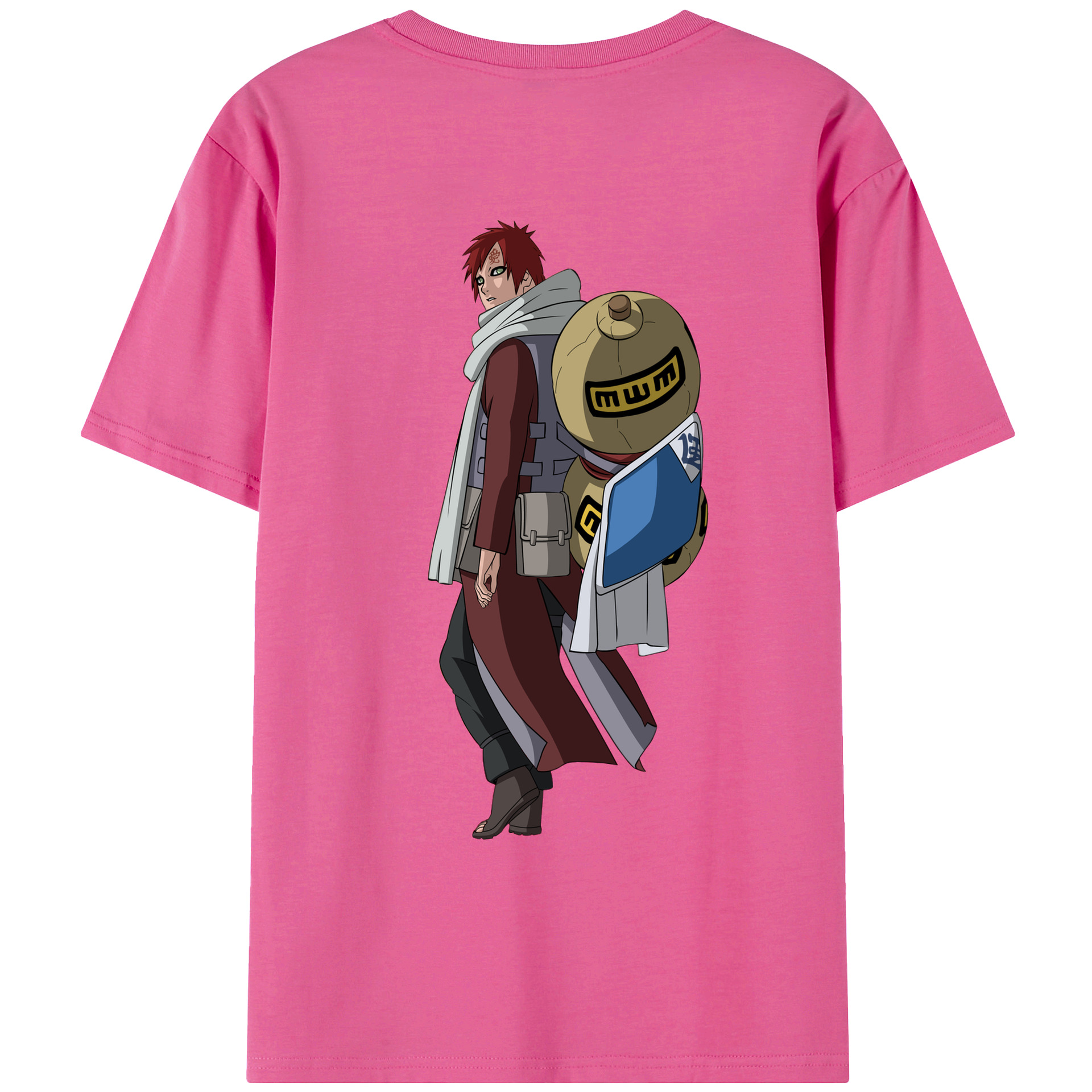（画像用） NARUTO -ナルト- ガアラ Gaara レディース半袖Tシャツ(バックプリント)