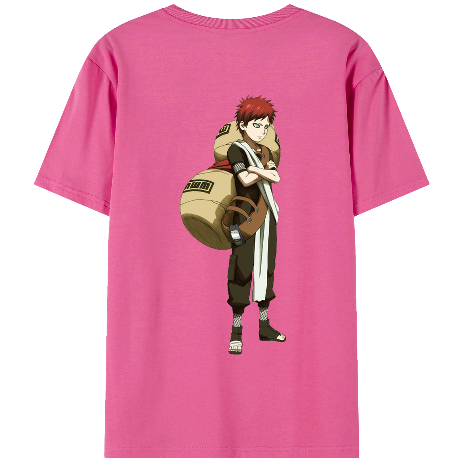 （画像用） NARUTO -ナルト- ガアラ Gaara レディース半袖Tシャツ(バックプリント)