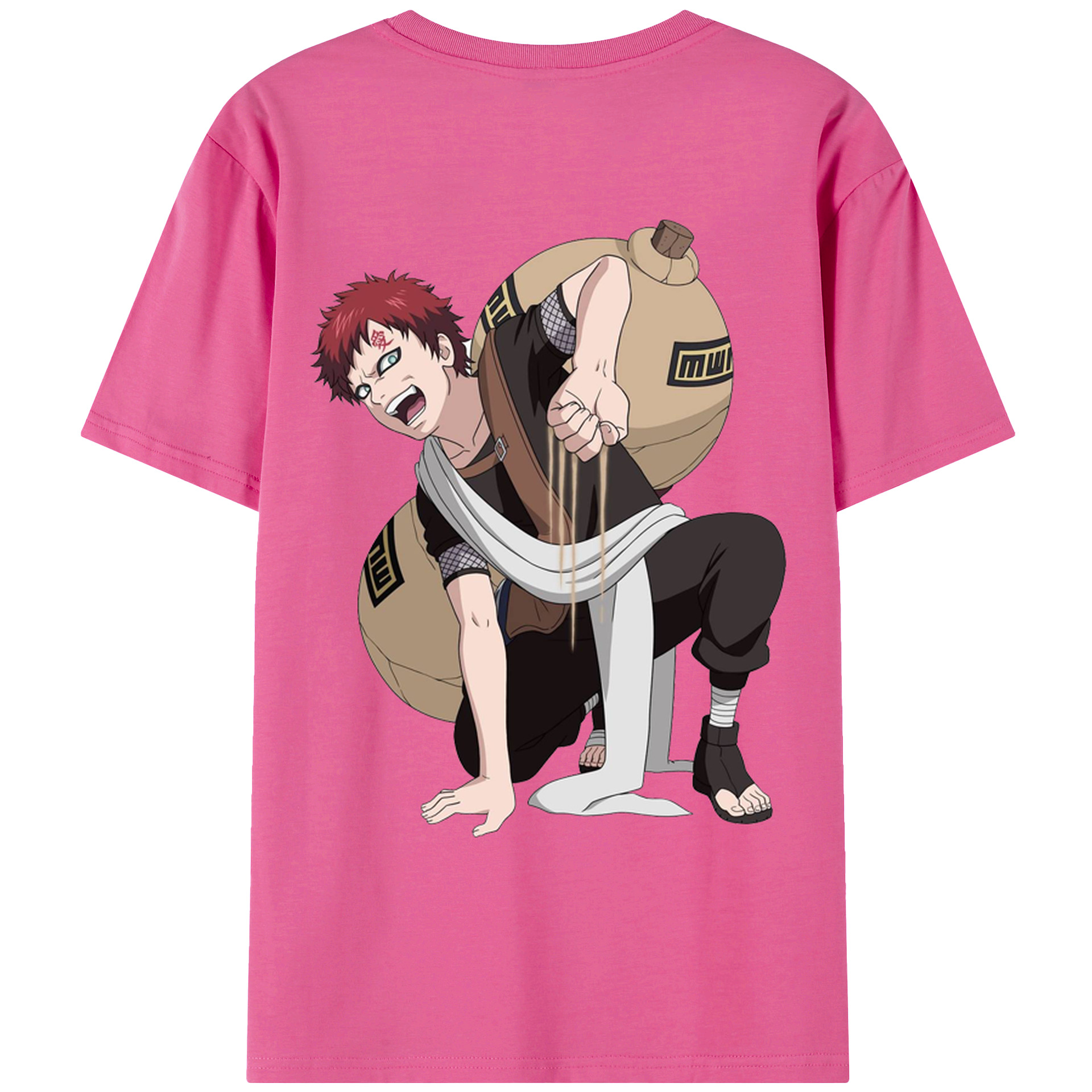 （画像用） NARUTO -ナルト- ガアラ Gaara レディース半袖Tシャツ(バックプリント)