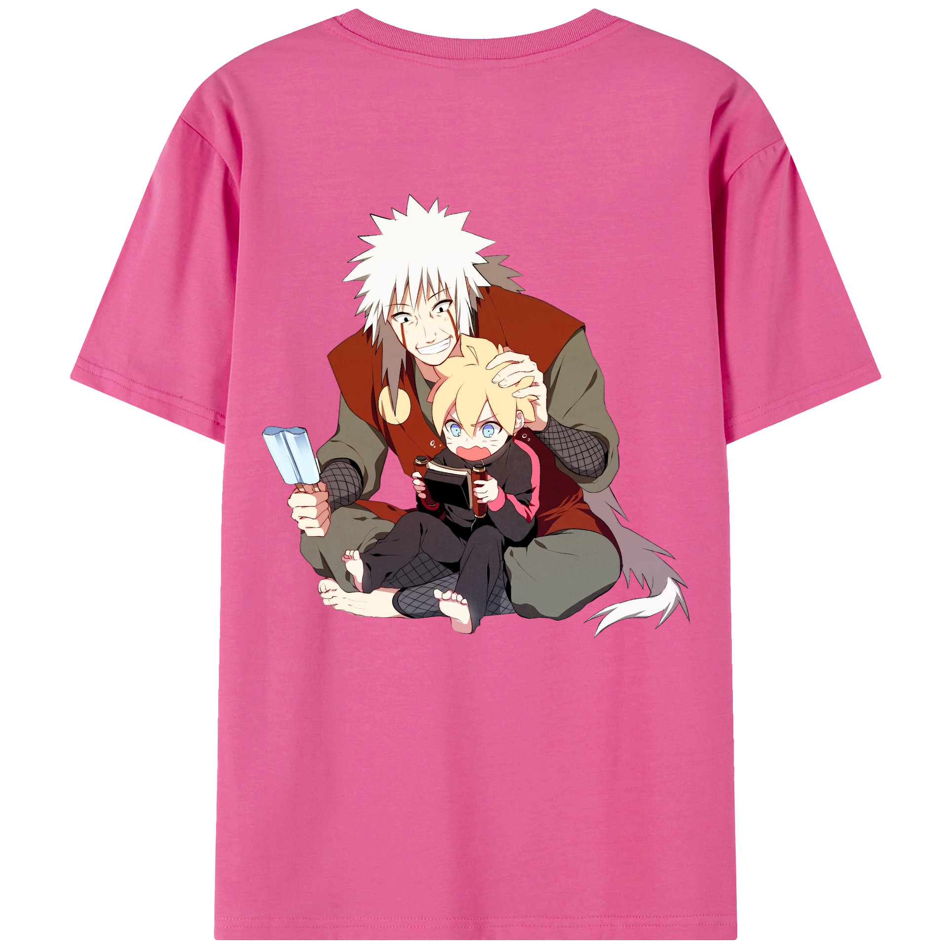 （画像用） NARUTO -ナルト- 自来也（じらいや） Jiraiya レディース半袖Tシャツ(バックプリント)