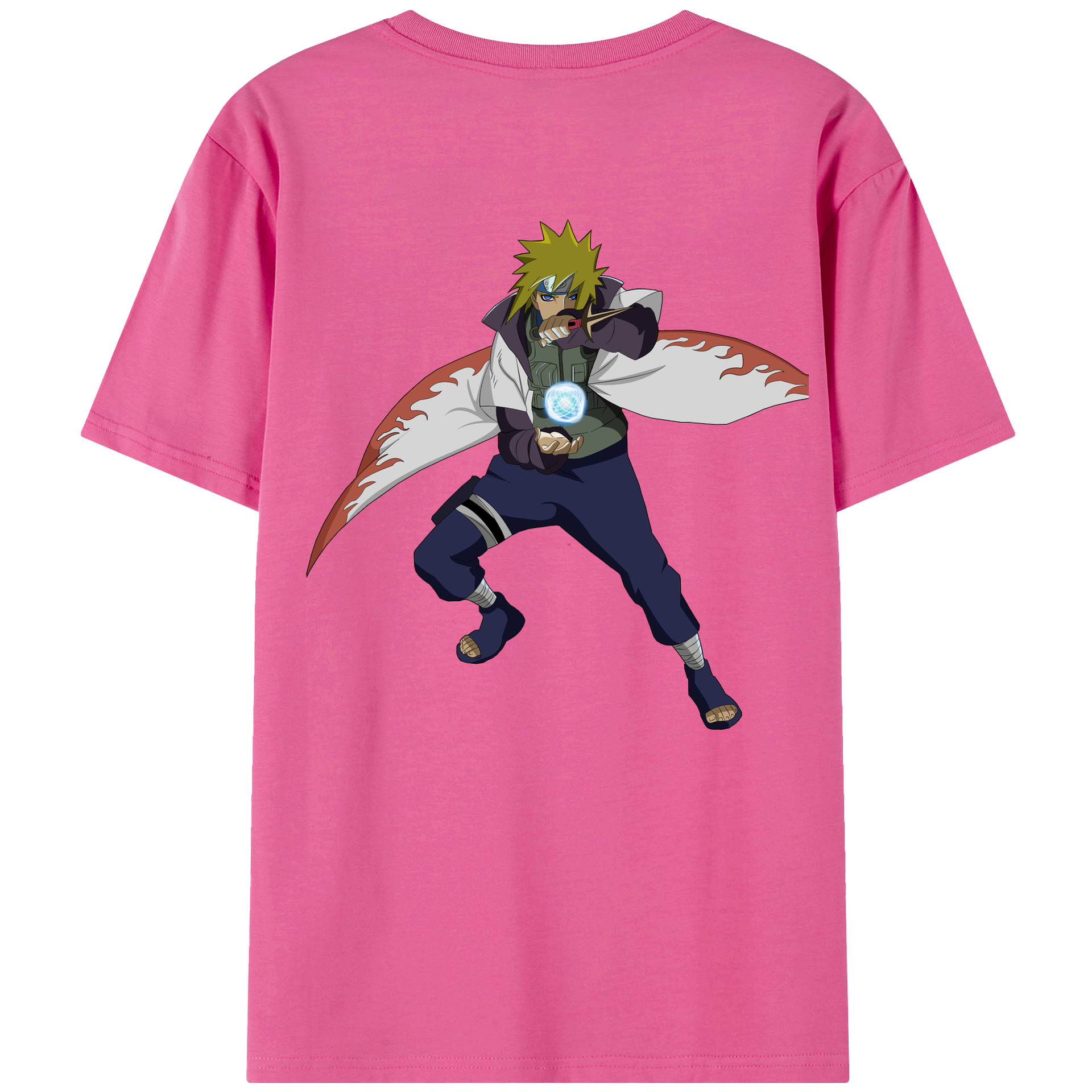 （画像用） NARUTO -ナルト- 波風 ミナト Namikaze Minato レディース半袖Tシャツ(バックプリント)